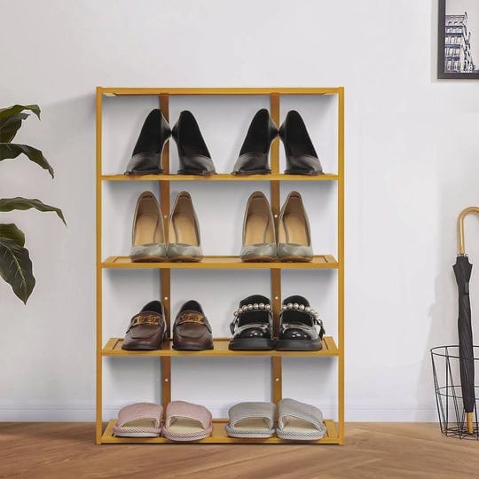 5-tiers-15-pairs-adjustable-shoe-rack-corner-organizer-storage-bamboo-stand-shelf-for-entryway-monib-1