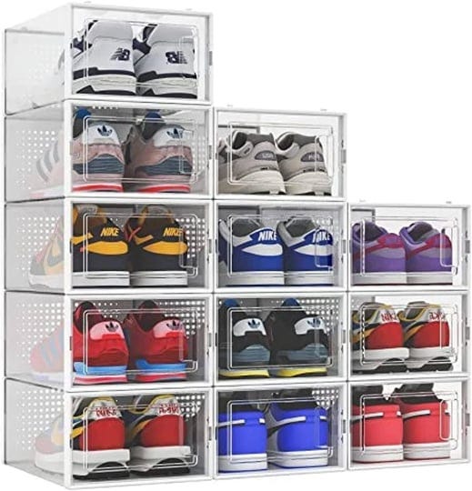 seseno-12-pack-shoe-storage-boxes-clear-plastic-stackable-shoe-organizer-bins-drawer-type-front-open-1
