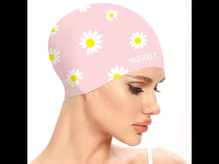 marsolly-silicone-swim-cap-for-women-waterproof-long-hair-swimming-caps-with-flower-printed-1