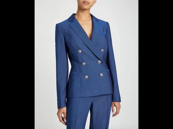 santorelli-womens-striped-double-breasted-blazer-electric-blue-size-5