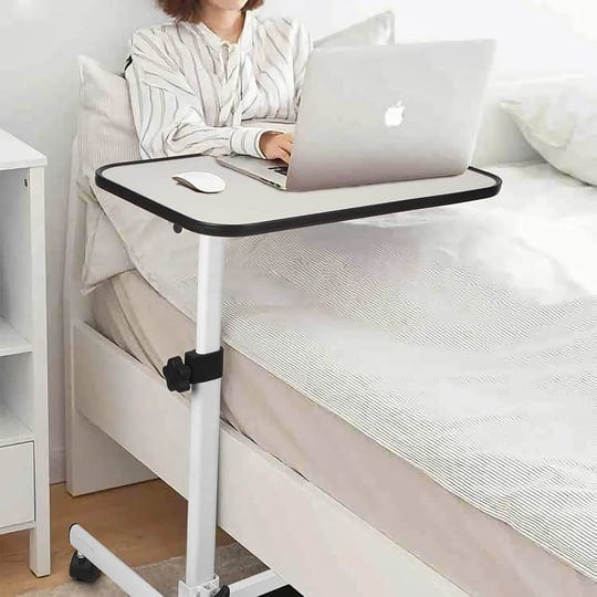 unlicon-medical-adjustable-overbed-bedside-table-with-wheels-serve-meals-use-laptop-computer-writing-1