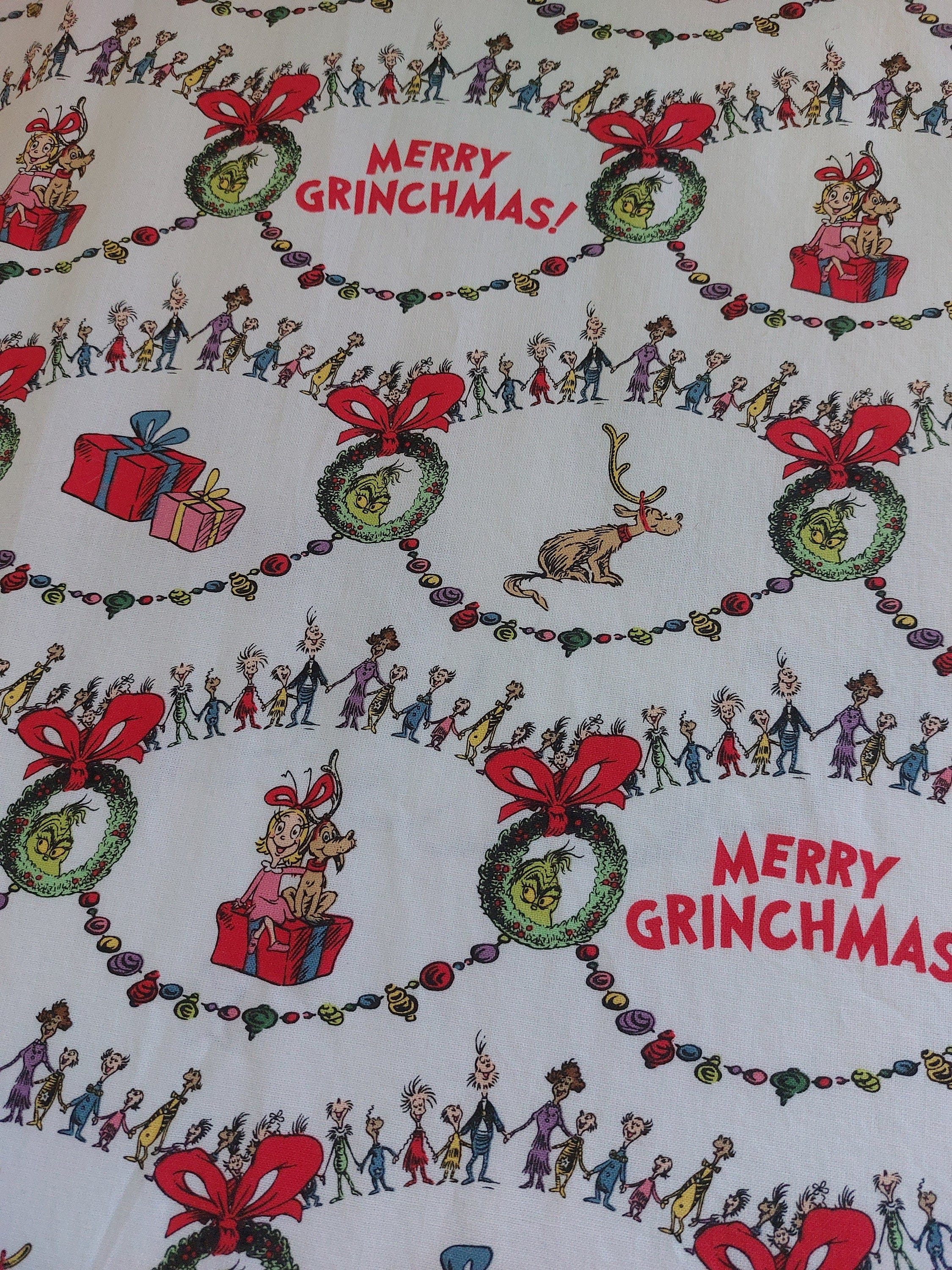 Grinch Inspired Crib Bedding / How The Grinch Stole Christmas Toddler Bedding / Dr. Seuss White Fitted Crib Sheet / Grinch Christmas Bedding