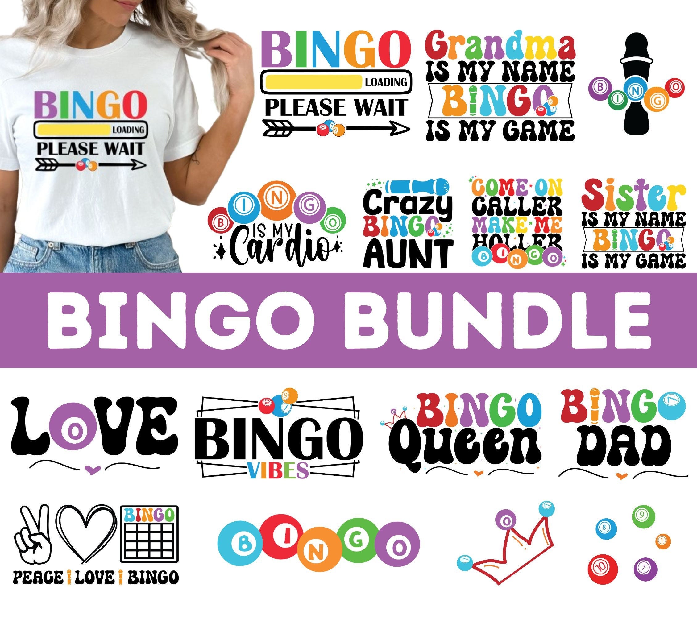 Bingo SVG Bundle| Bingo PNG Bundle| Bingo svg| Bingo Player svg| Bingo Player Gift svg