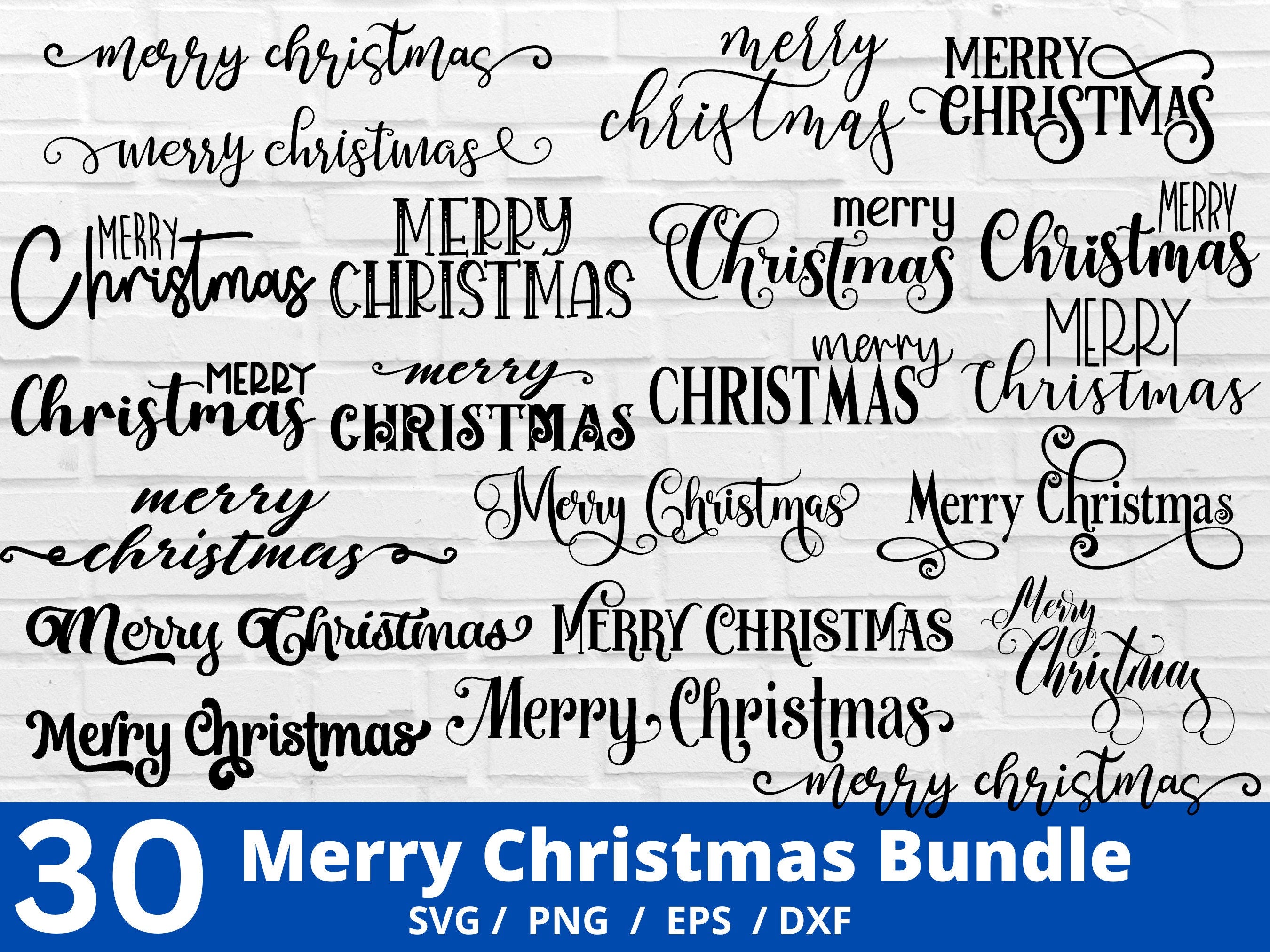Christmas SVG, Merry Christmas SVG Bundle, Merry Christmas Saying Svg, Christmas Clip Art, Christmas Cut Files, Cricut, Silhouette Cut File
