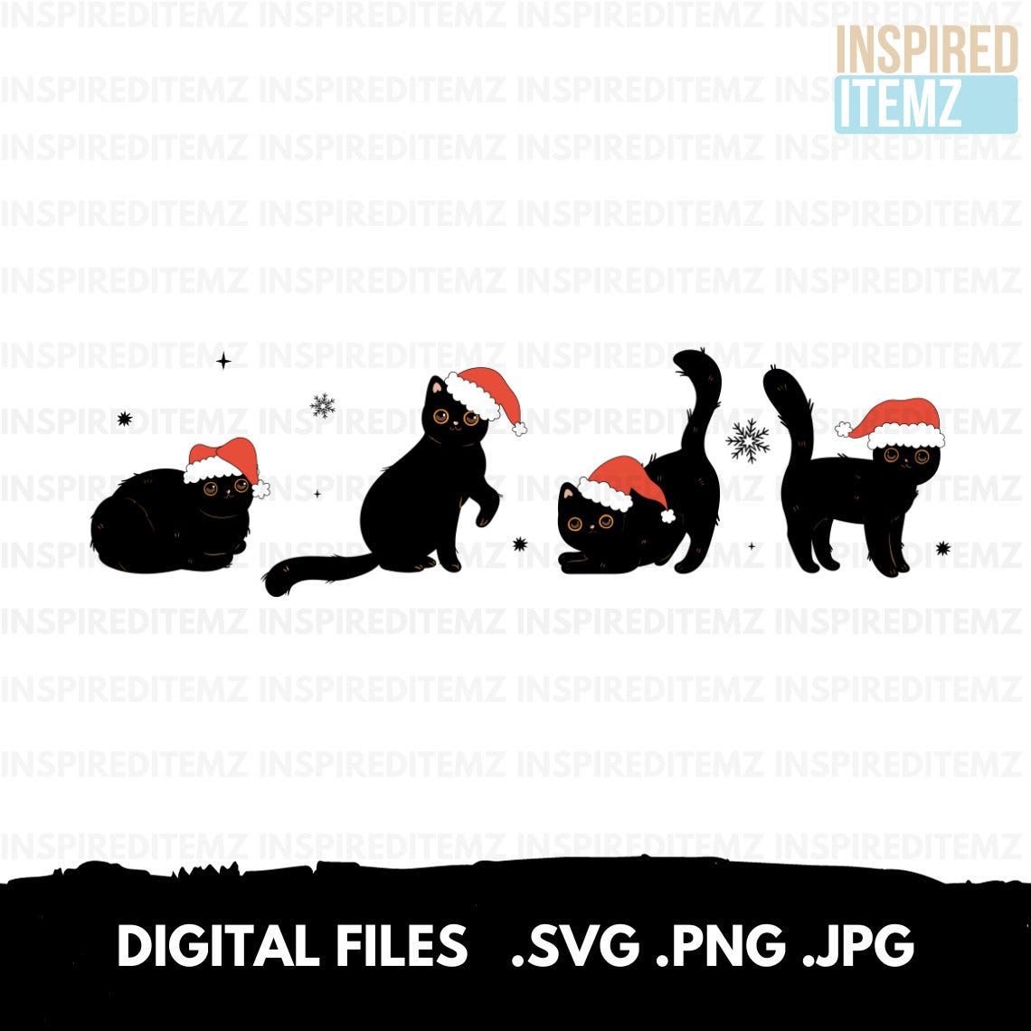 Christmas Cat Svg Png Jpg, Christmas Sublimation Design, Meowy Christmas Svg, Merry Catmas Png, Cat Mom Shirt, Black Cat Lover, Cute Cat Svg