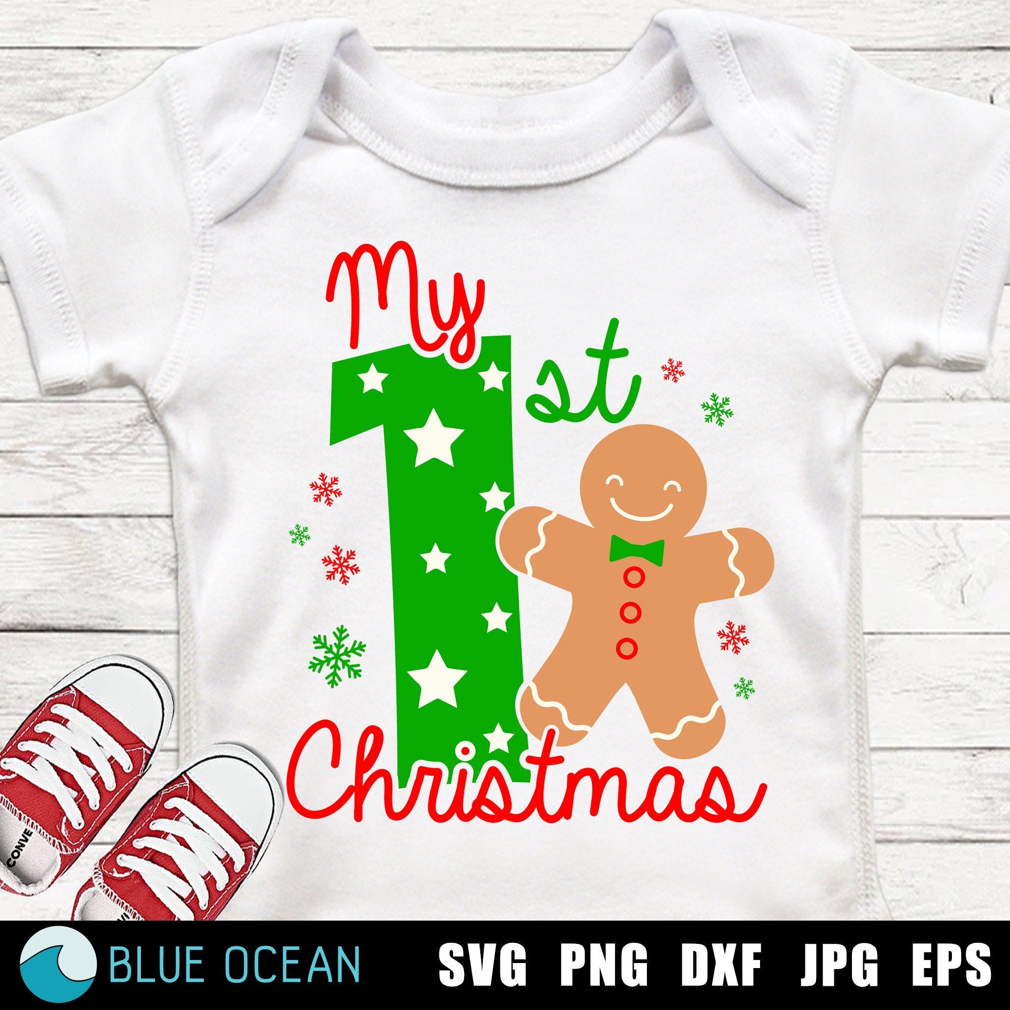 My first christmas SVG, My 1st christmas SVG, First christmas SVG,  Gingerbread svg