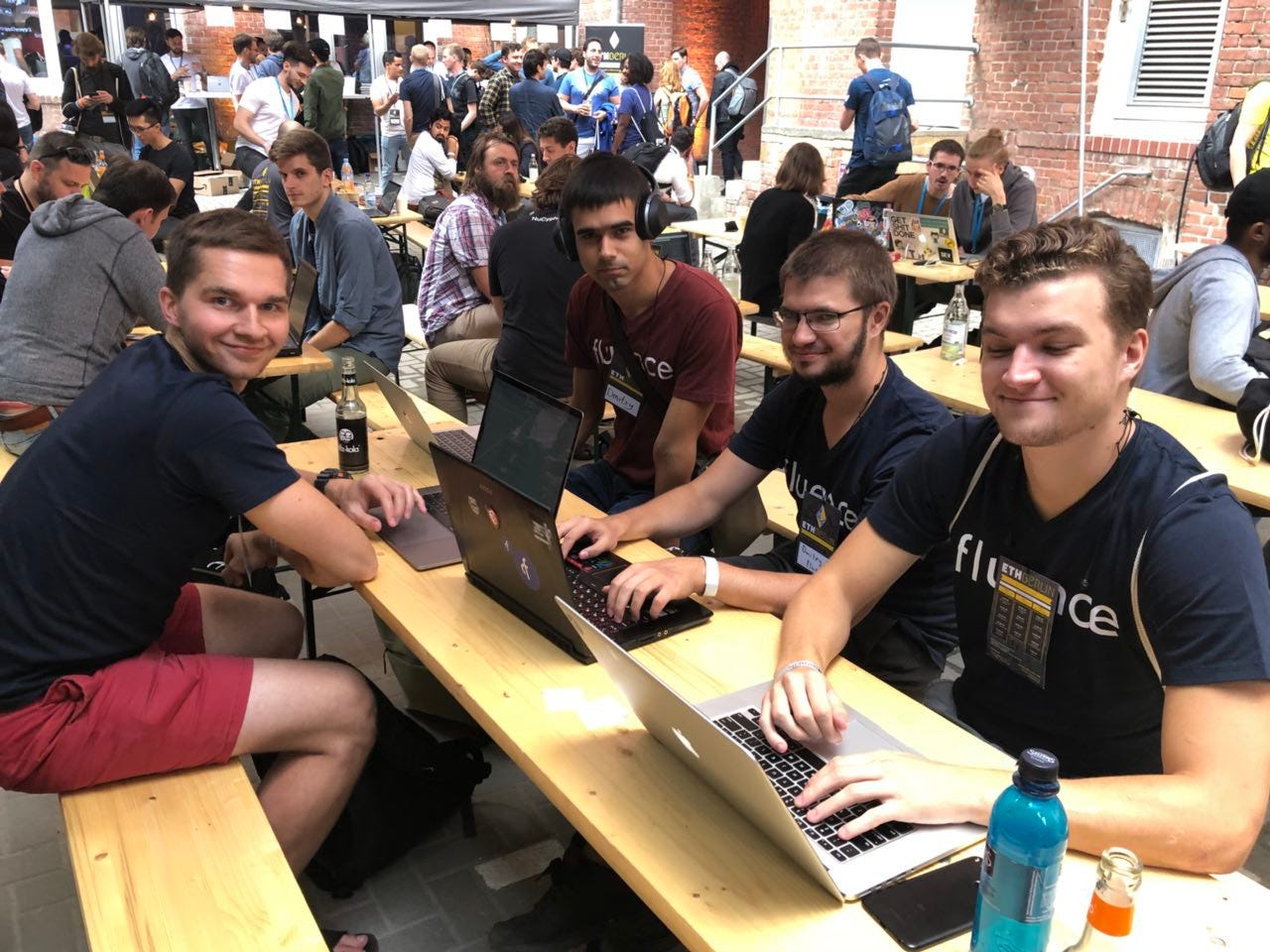 Fluence team at the ETHBerlin hackathon