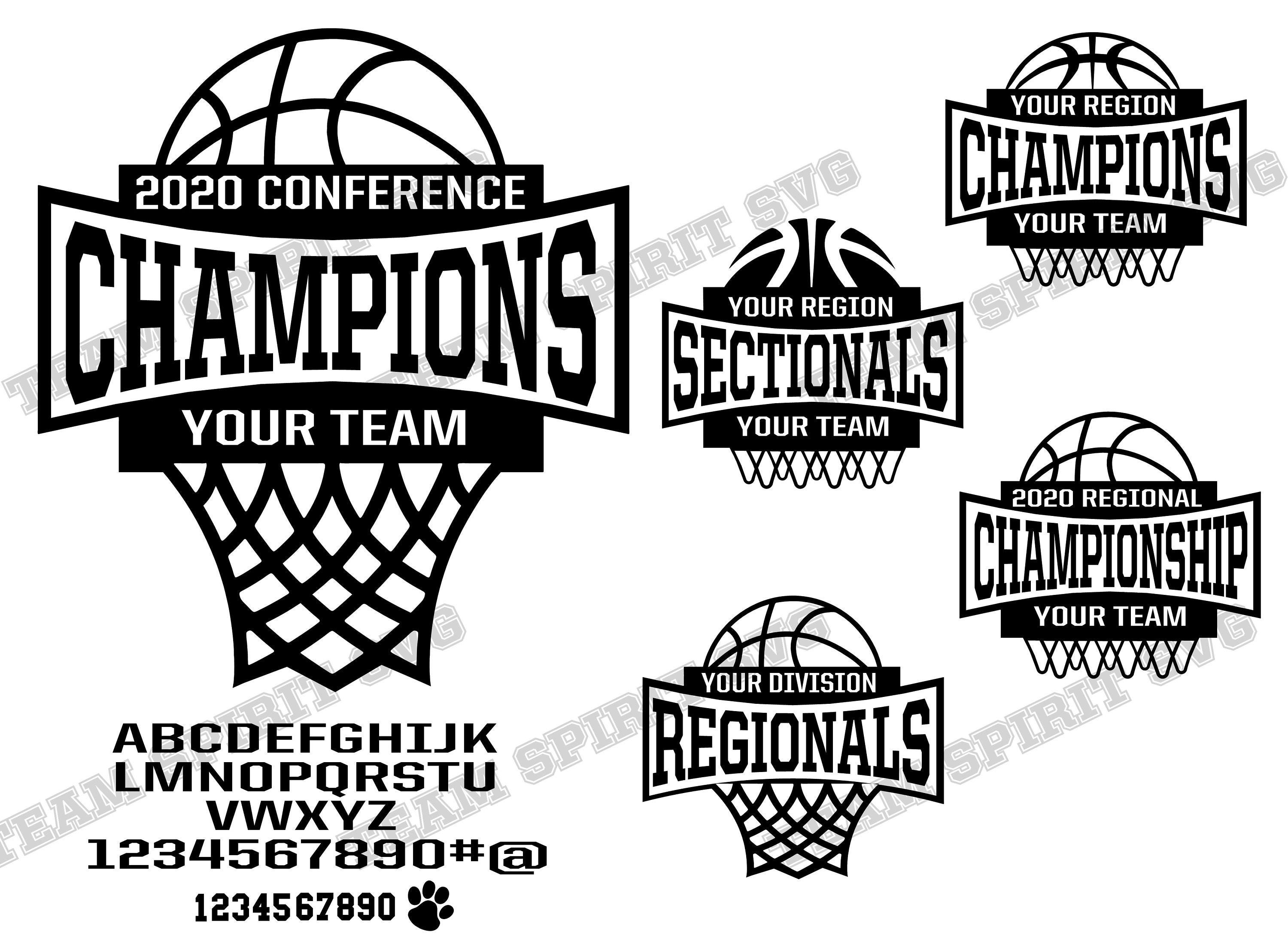 Basketball SVG Basketball Team Conference Sectional Regional State Champions Download File dxf eps png jpg Vinyl Digital Cut File for Cricut