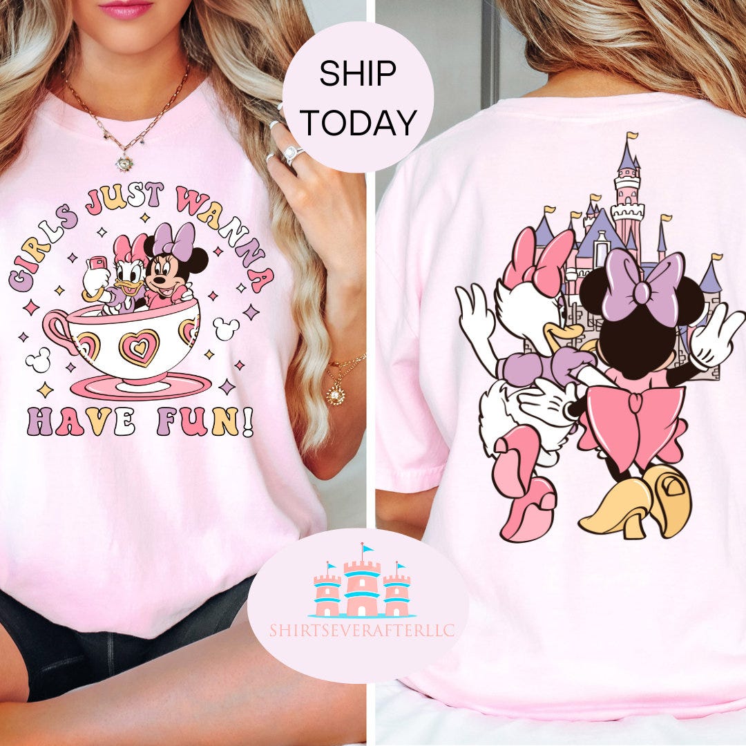 Disney Minnie Daisy Summer Shirt, Girls Just Wanna Have Sun, Disney Besties Shirt, Disneyworld Shirt, Disney Summer Shirt