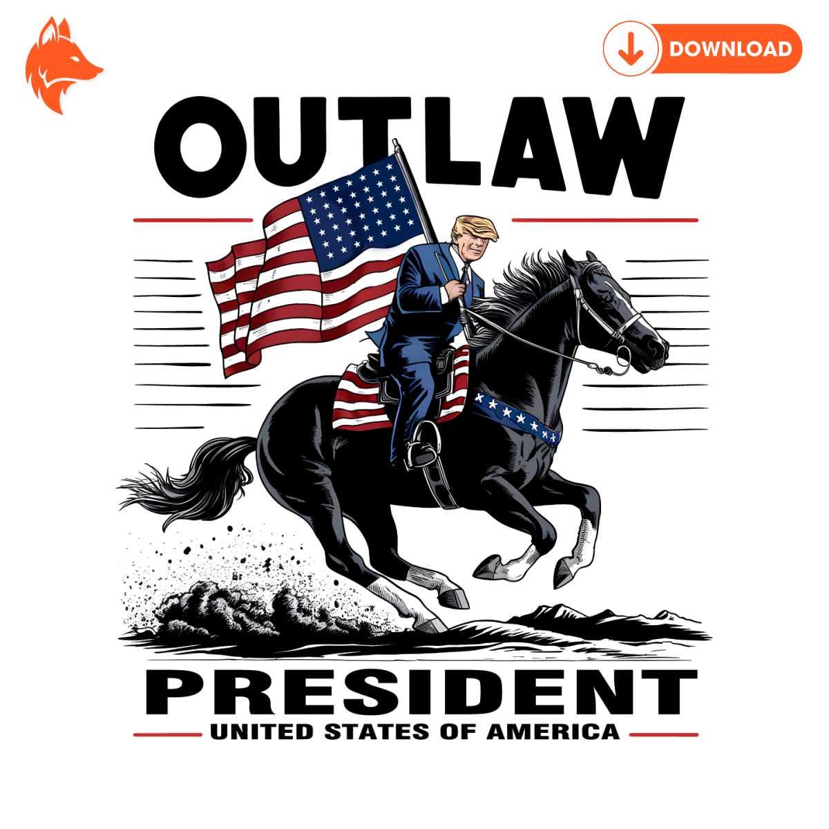 Free Trump Outlaw President United States Of America PNG