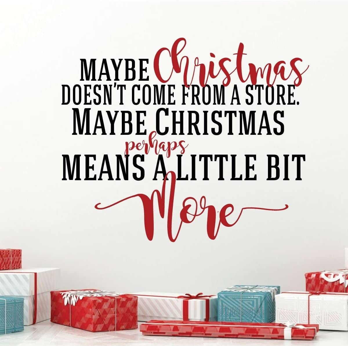 Christmas Vinyl Wall Decal Quote 