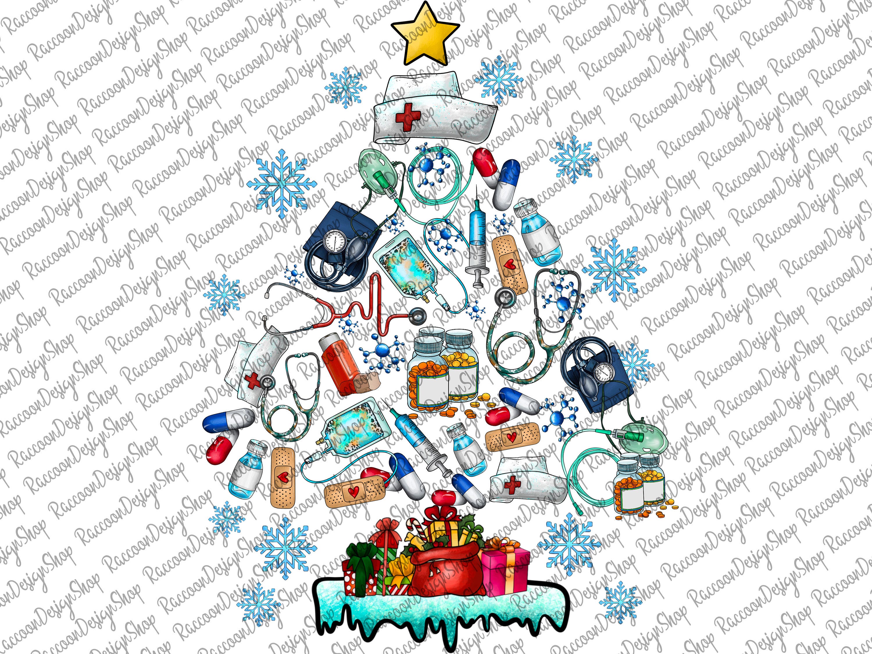 Nurse Christmas png, Merry Christmas, Nurse Christmas Trees Png, Nurse Design, Stethoscope Png, sublimation designs digital png, Nurse png