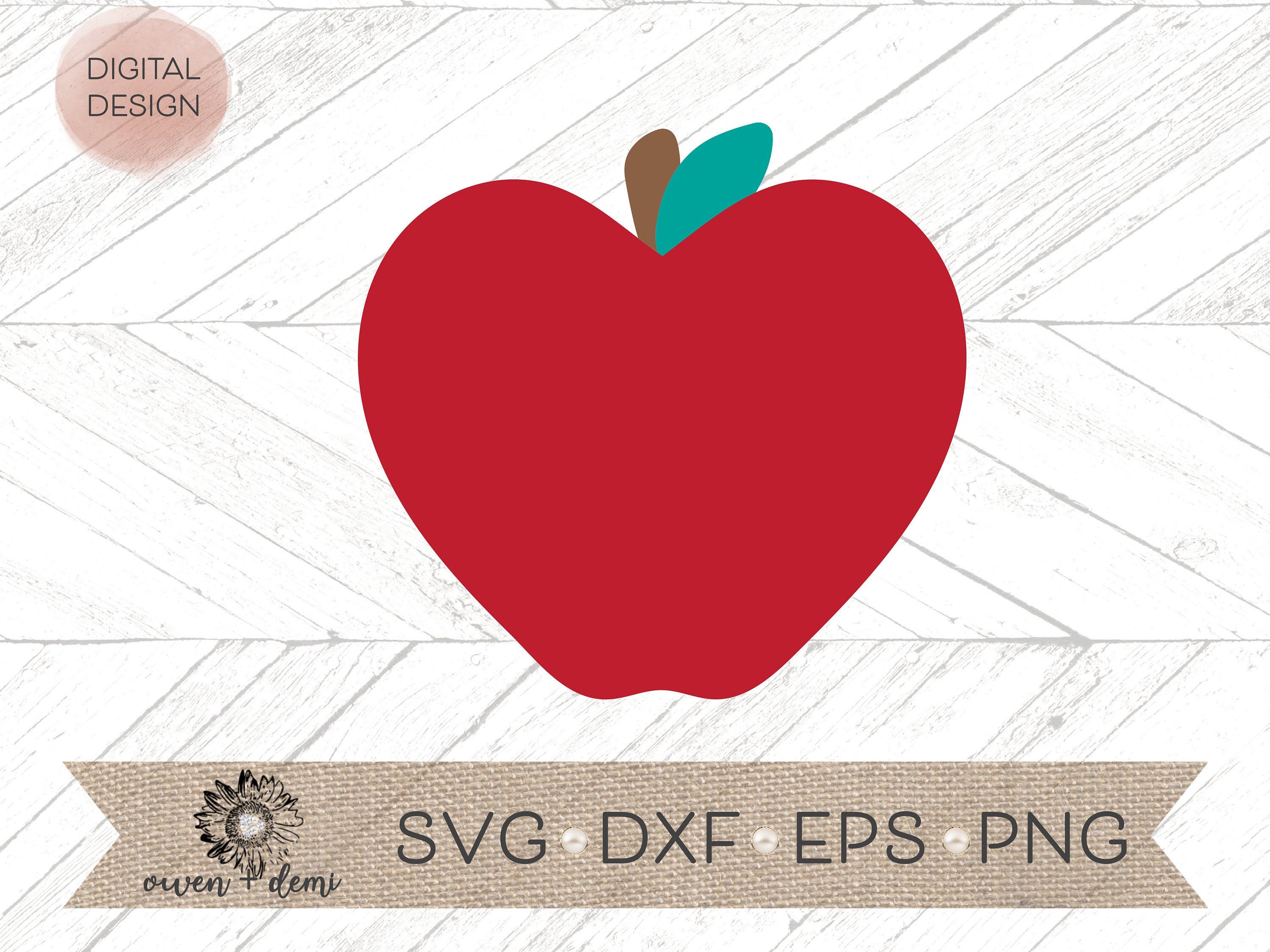 Heart Apple SVG -  Teacher svg - Apple svg - School svg - Teacher clip art - teacher gift svg - Apple clip art