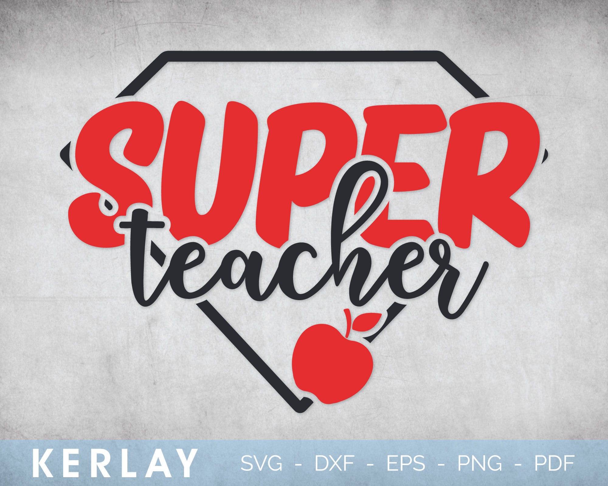 Super Teacher SVG | instant download | commercial use | printable vector clip art | Teacher SVG | Apple SVG | Best Teacher svg | Teaching