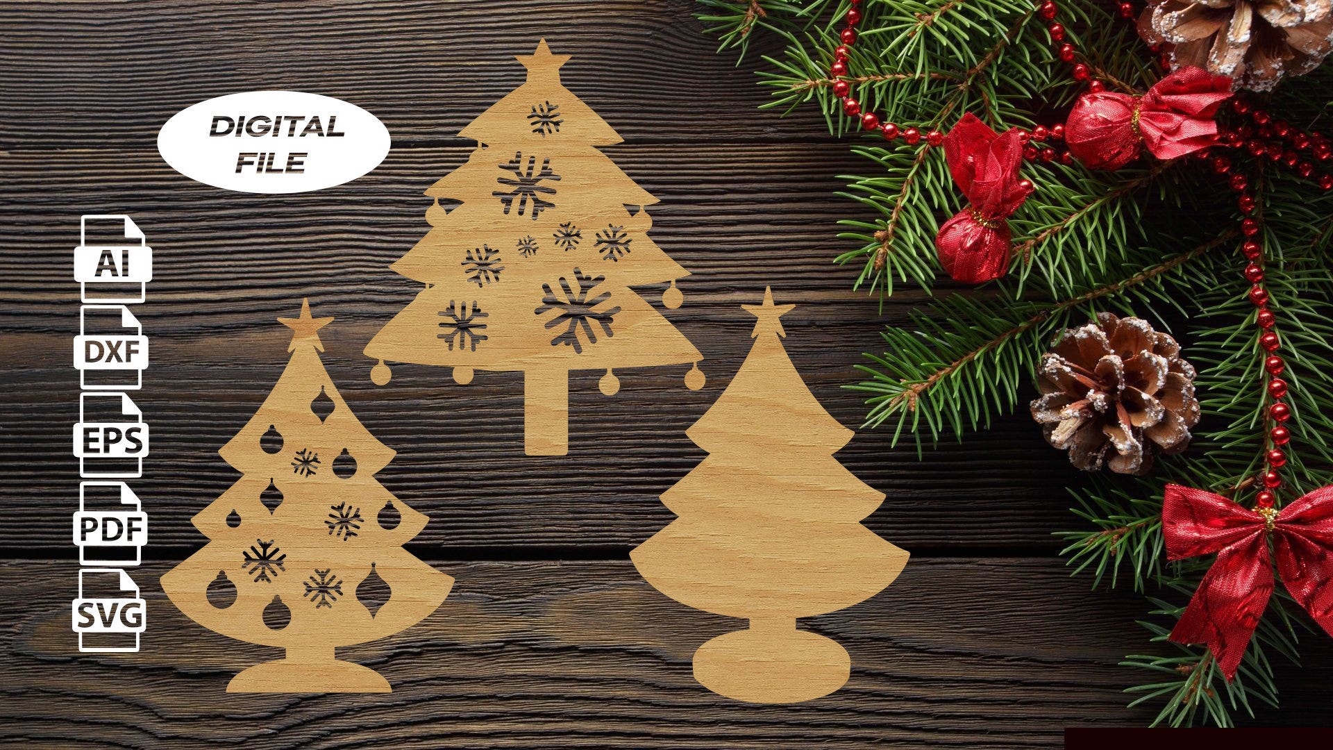 Christmas Ornament SVG, Christmas Signs Bundle SVG, Snowflake Svg, Christmas Decor, Laser Cut File, Glowforge files, Christmas Bauble SVG