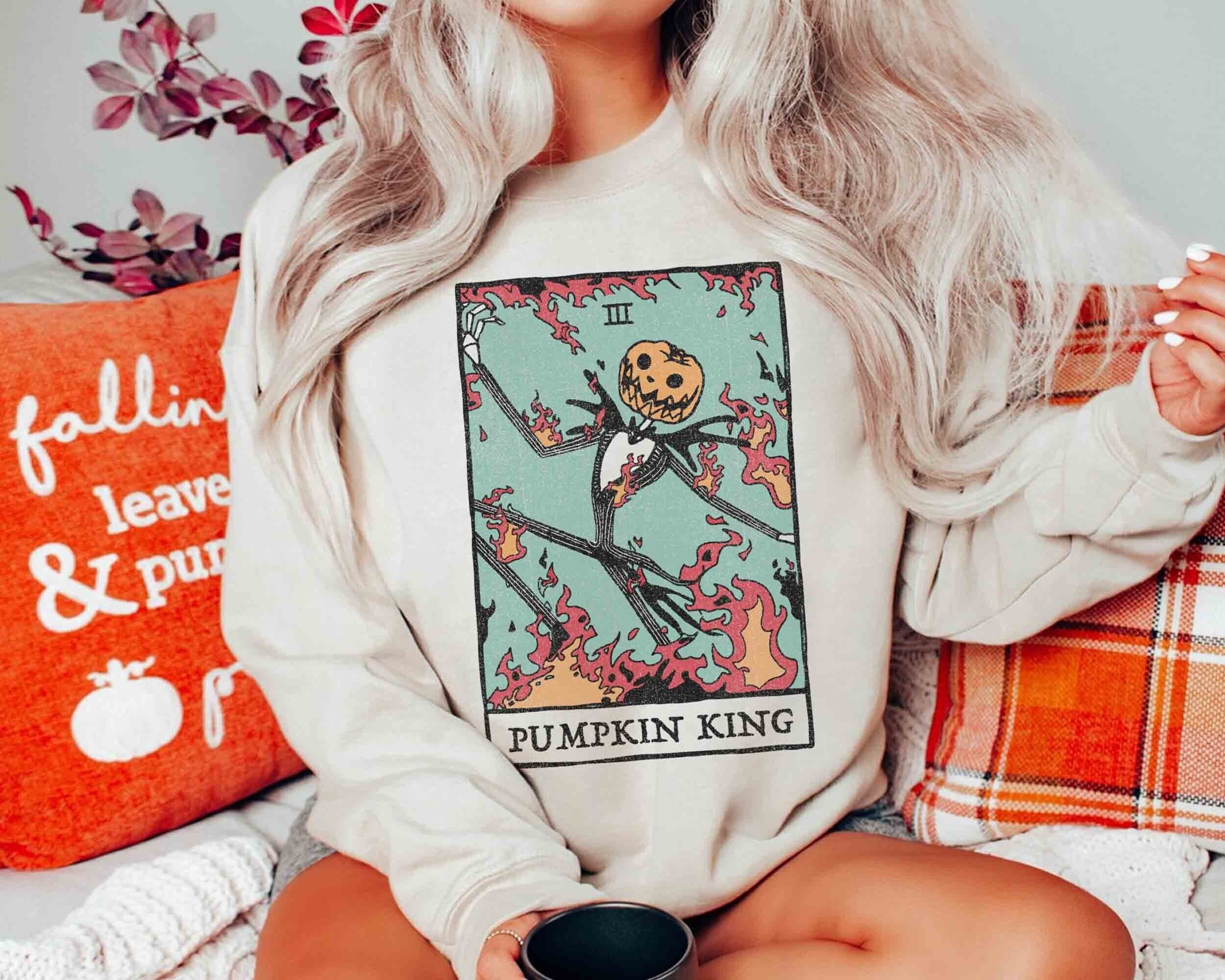 Vintage Jack Skellington Pumpkin King Tarot Card Shirt, Disney Nightmare Before Christmas Oogie Boogie Bash Tee, Disneyland Halloween Family