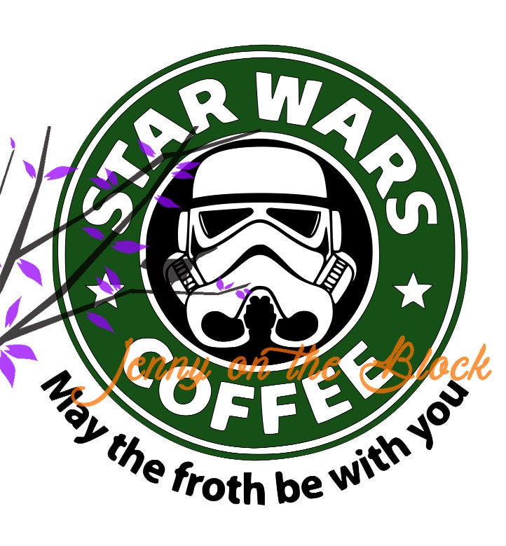 Star Wars Coffee/ Storm Trooper SVG/PNG/PDF/jpeg Files for Cricut, Silhouette Studio, Cutting Machines, scrapbooking, vinyl,stencil, t shirt