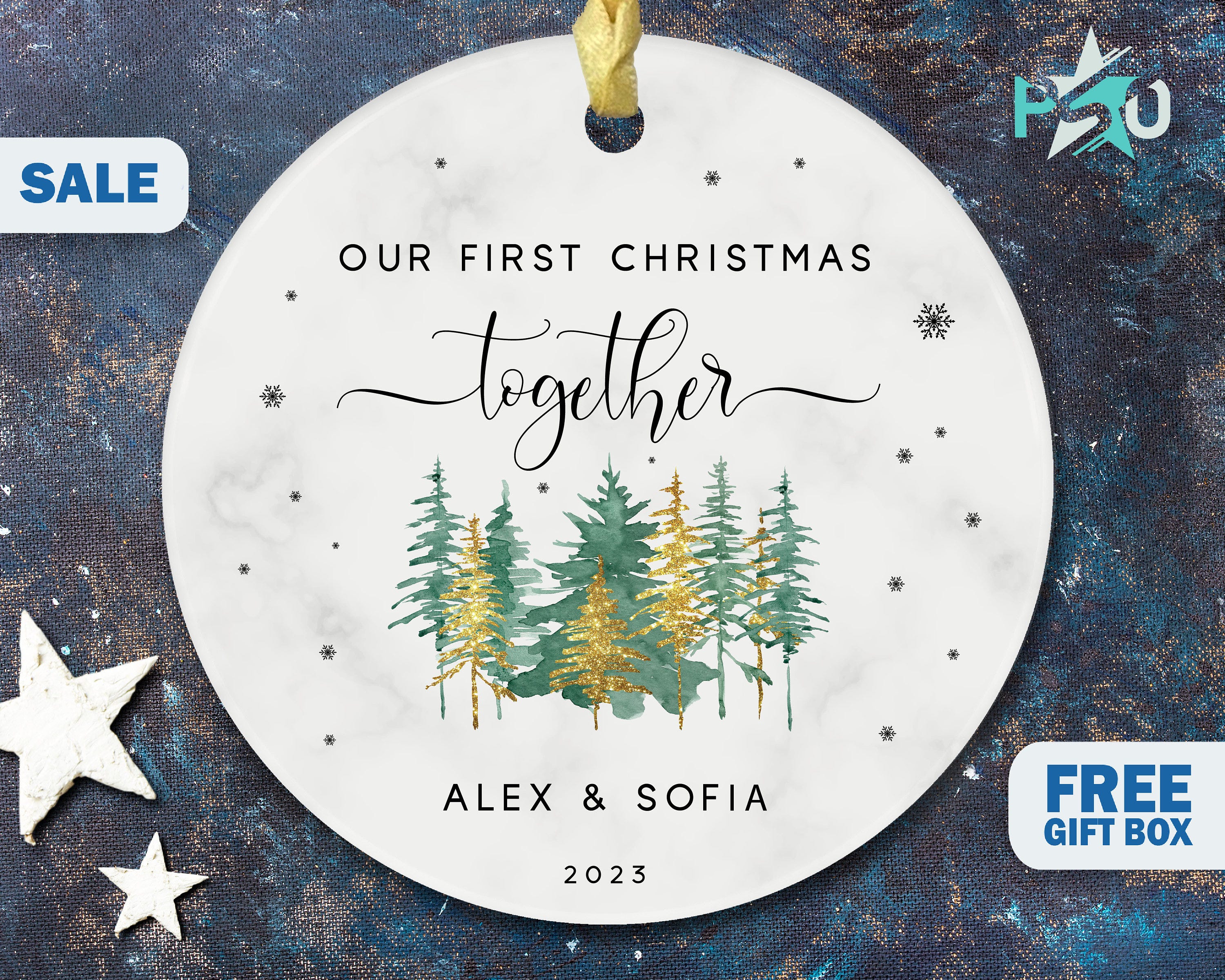 Personalized Our First Christmas Together Ornament 1st Xmas Together Keepsake 2023 Christmas Ornament Living Together Couples Ornament PS122