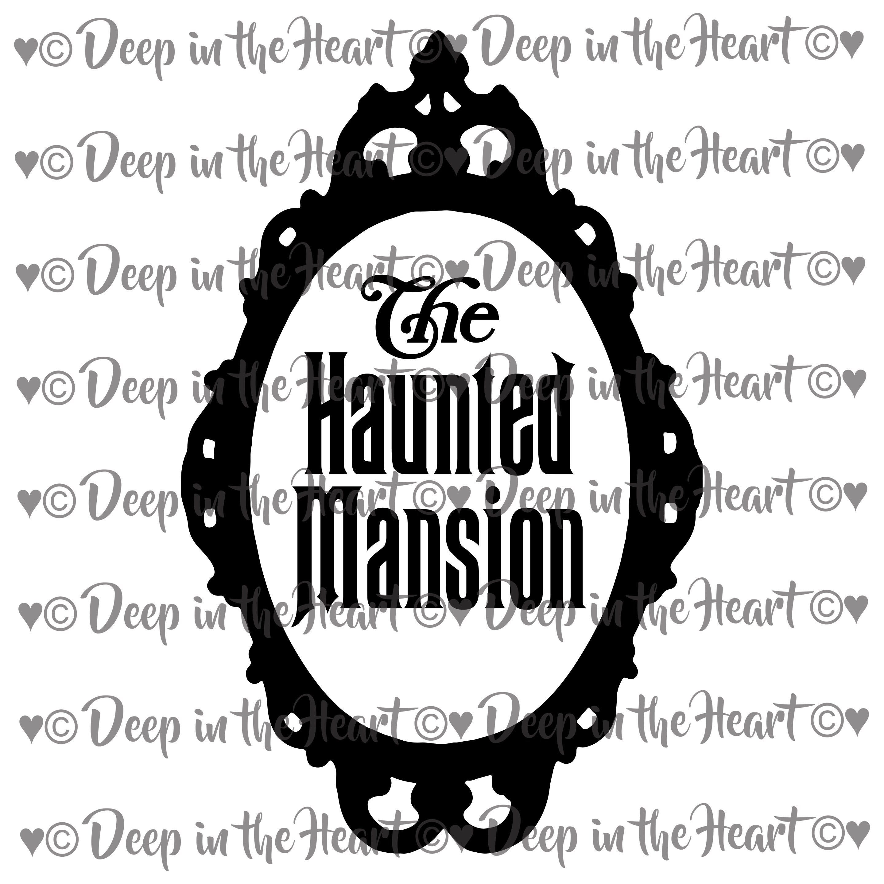 Haunted Mansion Frame - SVG, PNG, JPG -Instant Zip File Download - Digital Printable Scrapbook Layout - Spooky Halloween Haunted Ghost Host