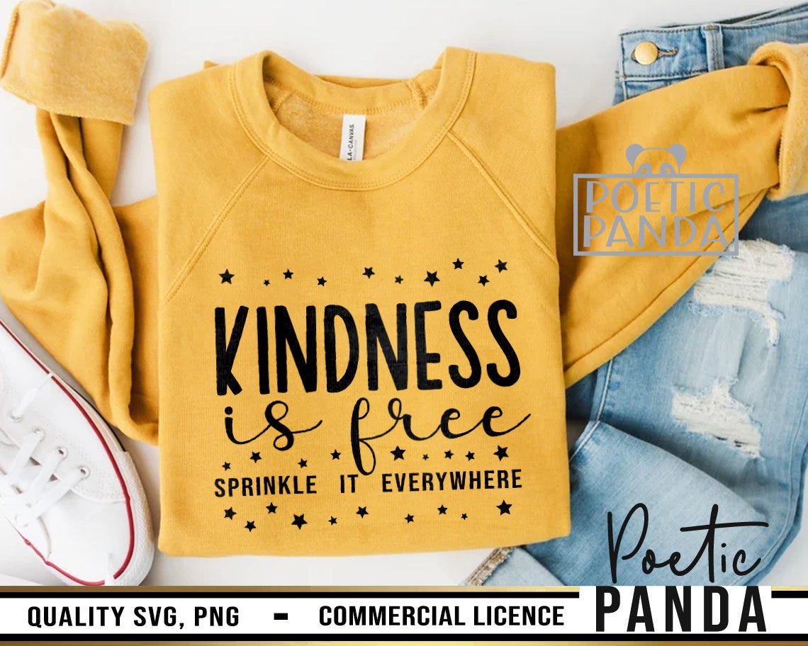 Kindness Is Free SVG PNG, Inspirational Svg, Kindness Svg, Choose Kindness Svg, Self Love Svg, Bee Kind Svg, Be Kind Svg, Kindness Png