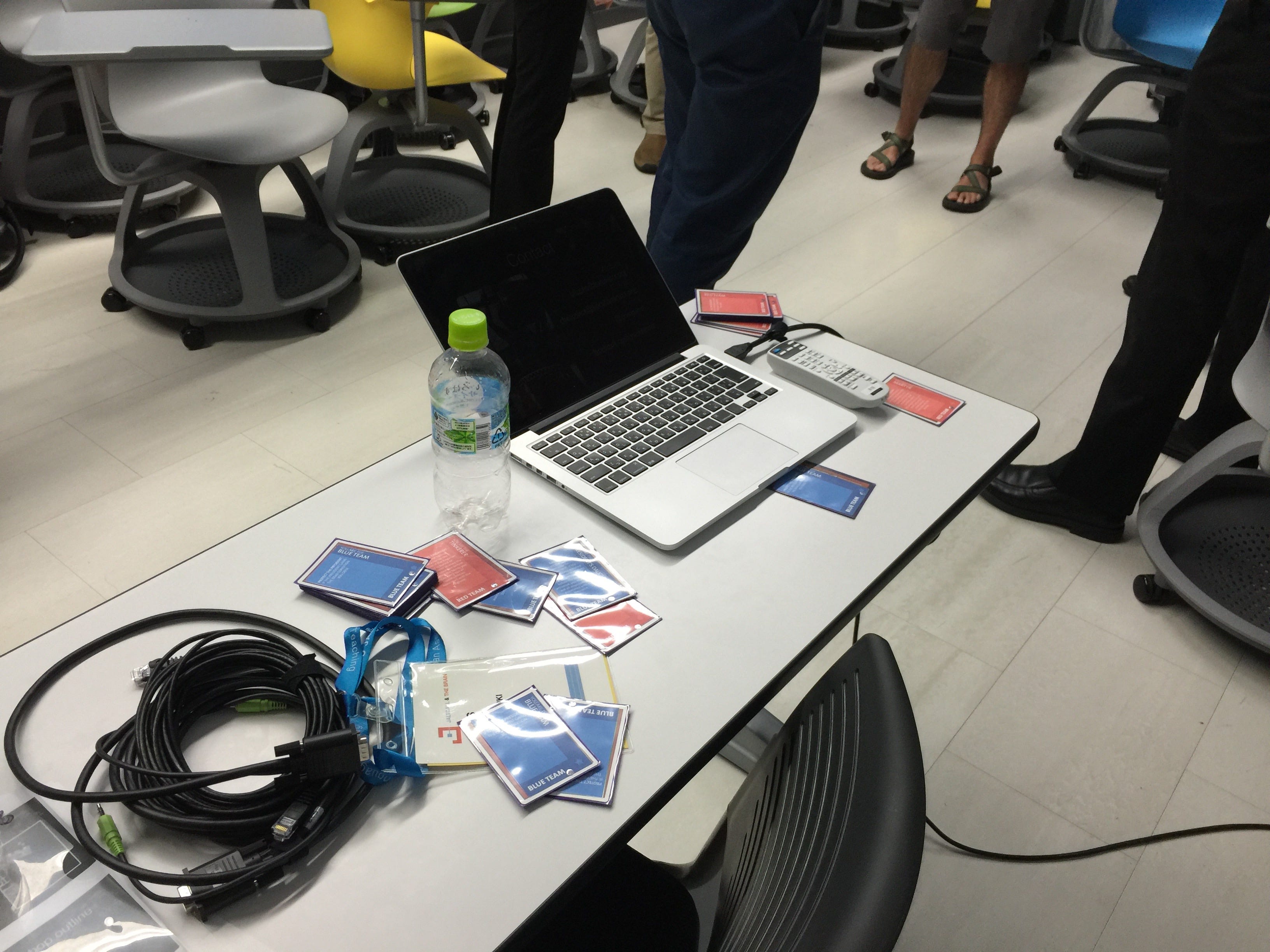 A very hands-on workshop with attendees standing up, playing and being active participants.