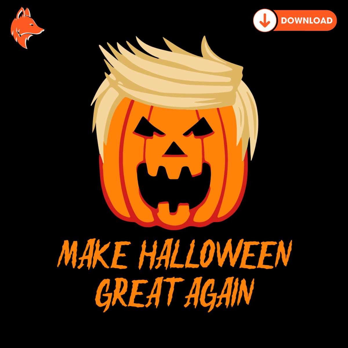 Free Donald Trump Make Halloween Great Again SVG