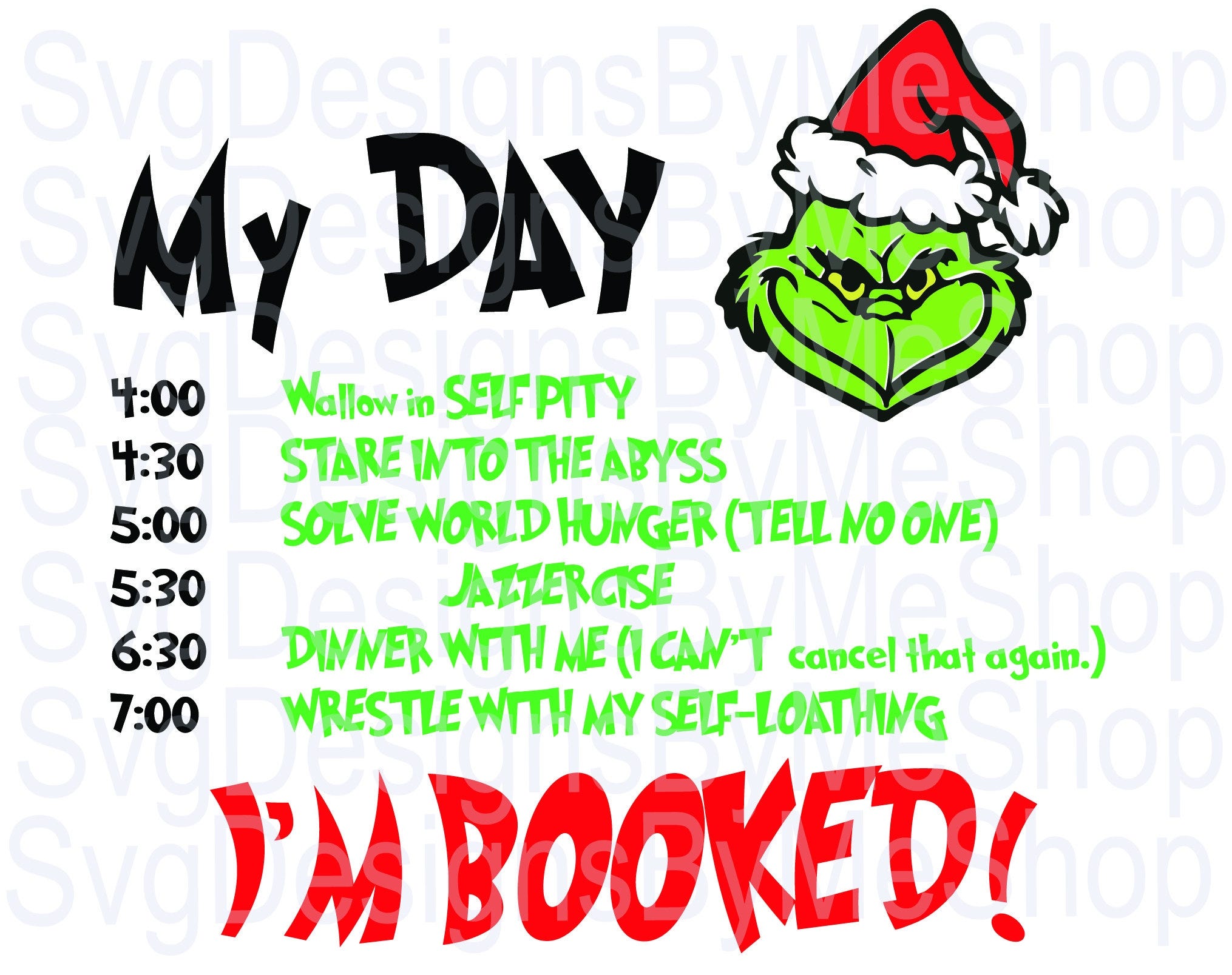 Grumpy My Day Christmas Digital Download Svg, Png, Jpg, Eps