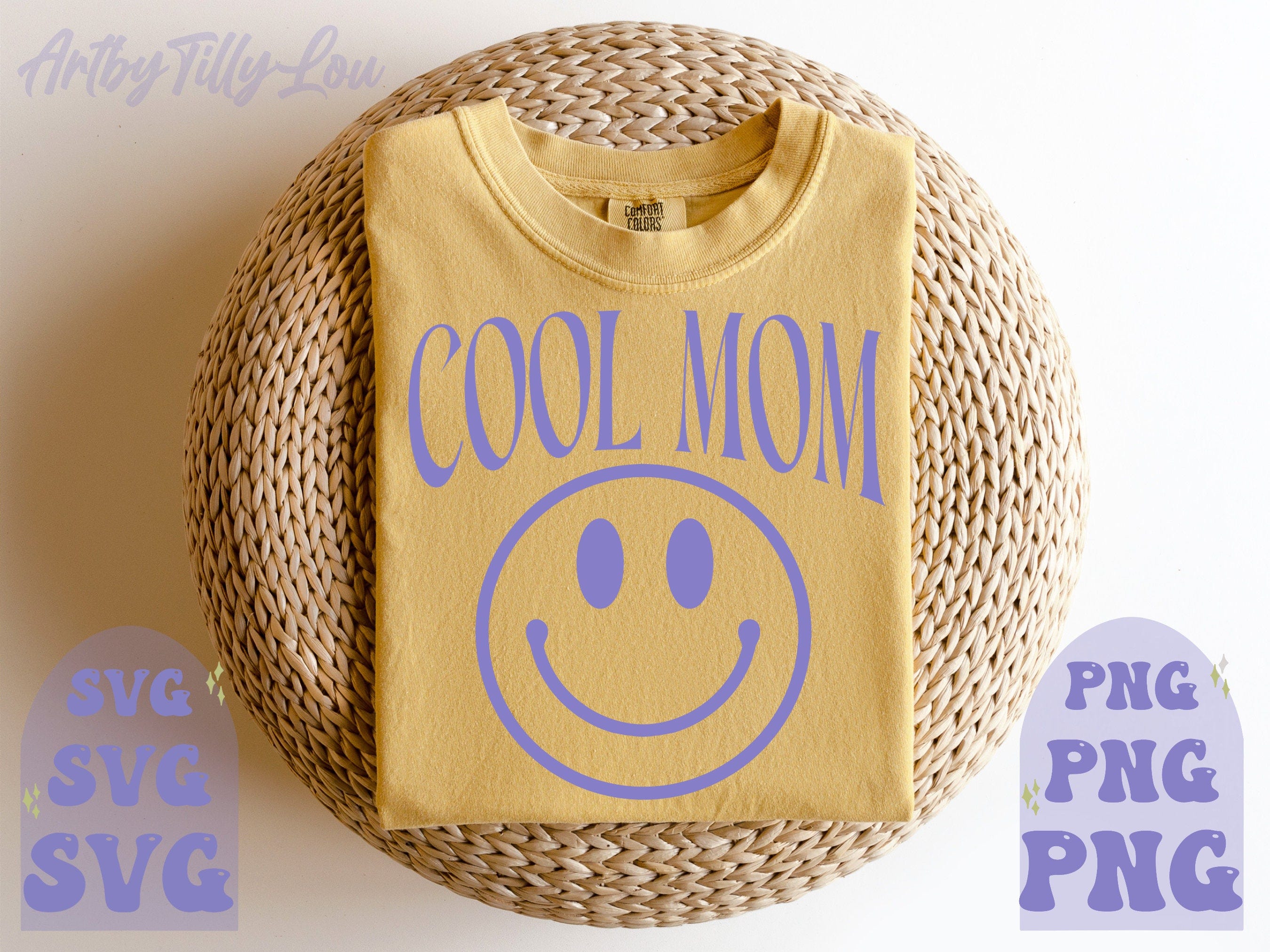 Cool Mom smiley PNG | Cool mom smiley face SVG | Cricut silhouette | sublimation |