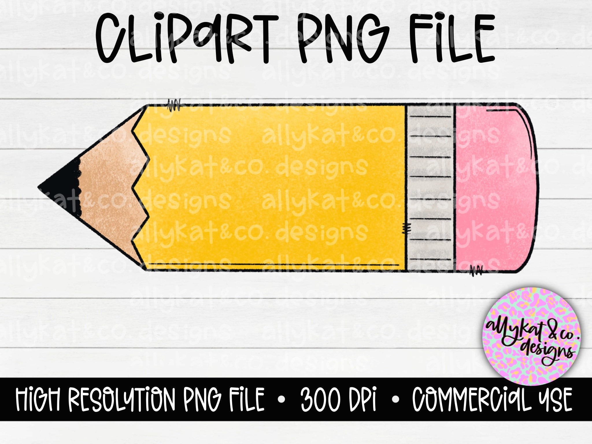 Pencil Clipart | Hand Drawn Clipart | School Supplies PNG | Back to School DTG |  School Clipart | Pencil Doodle Clipart | Commercial Use