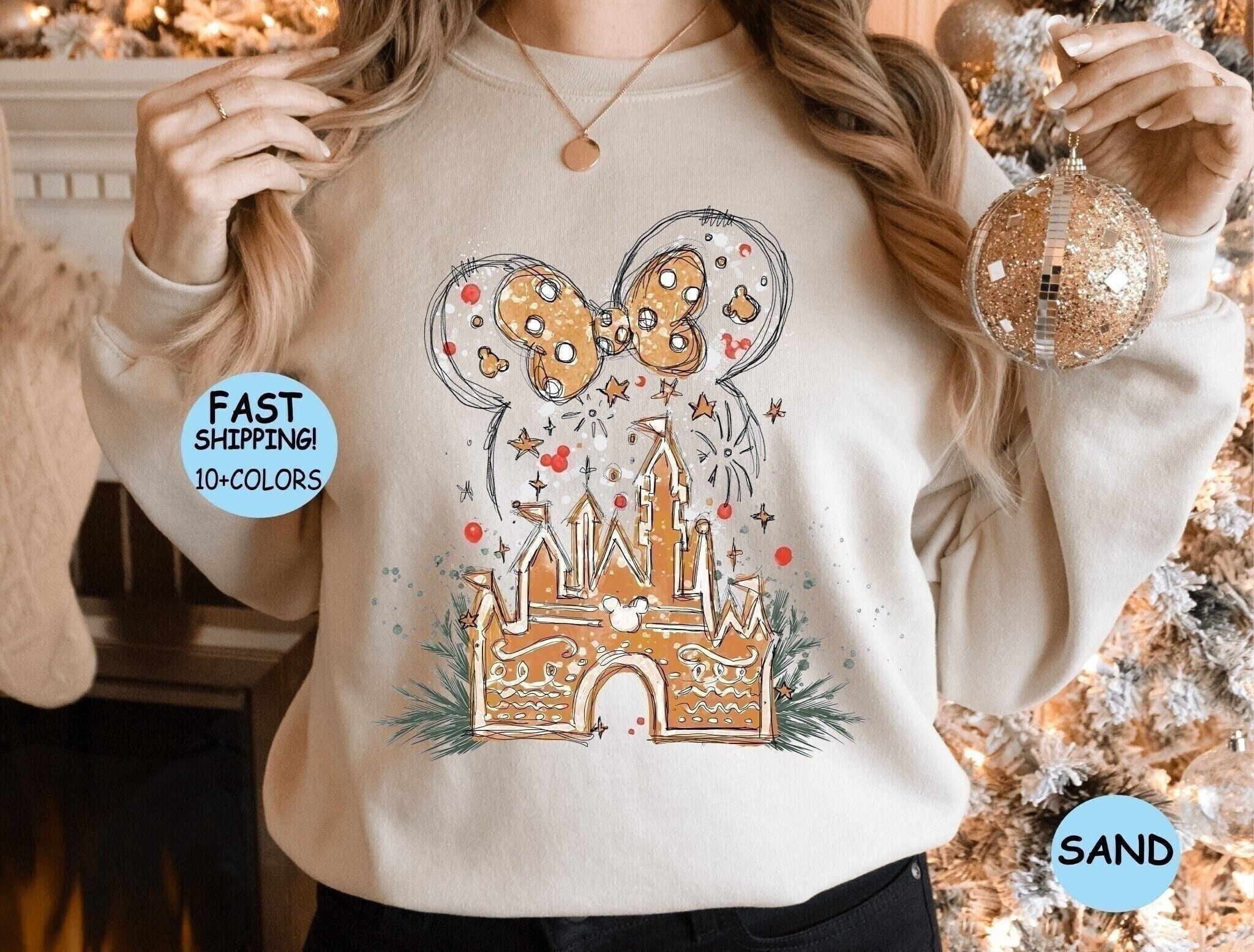 Disney Gingerbread Castle Shirt, Christmas Castle Shirt, Disney Christmas Shirt, Mickey Christmas Shirt, Disney Christmas Family Shirts,