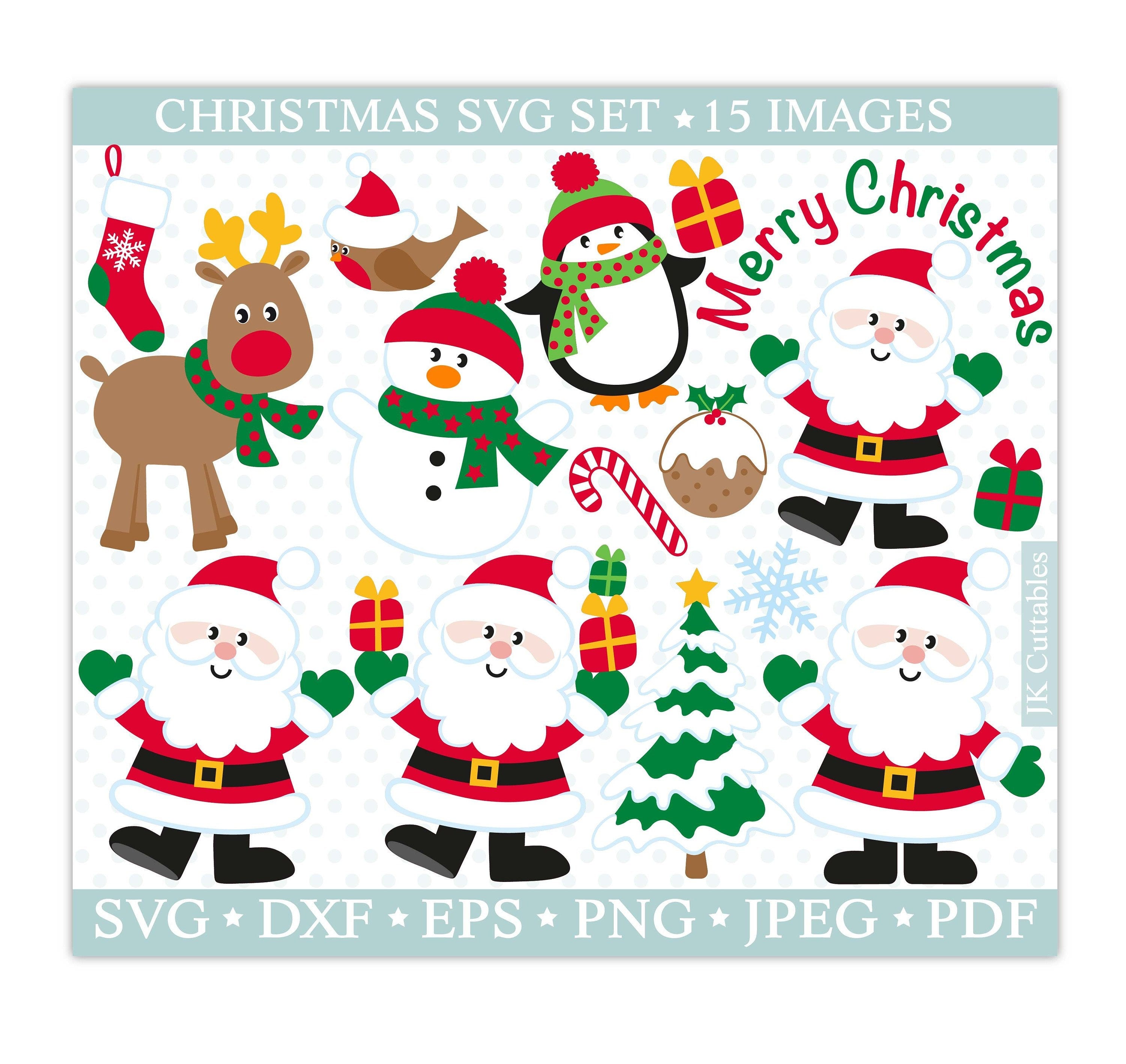 Christmas SVG, Christmas Clipart, Svg Files, Santa SVG, Christmas Cut Files