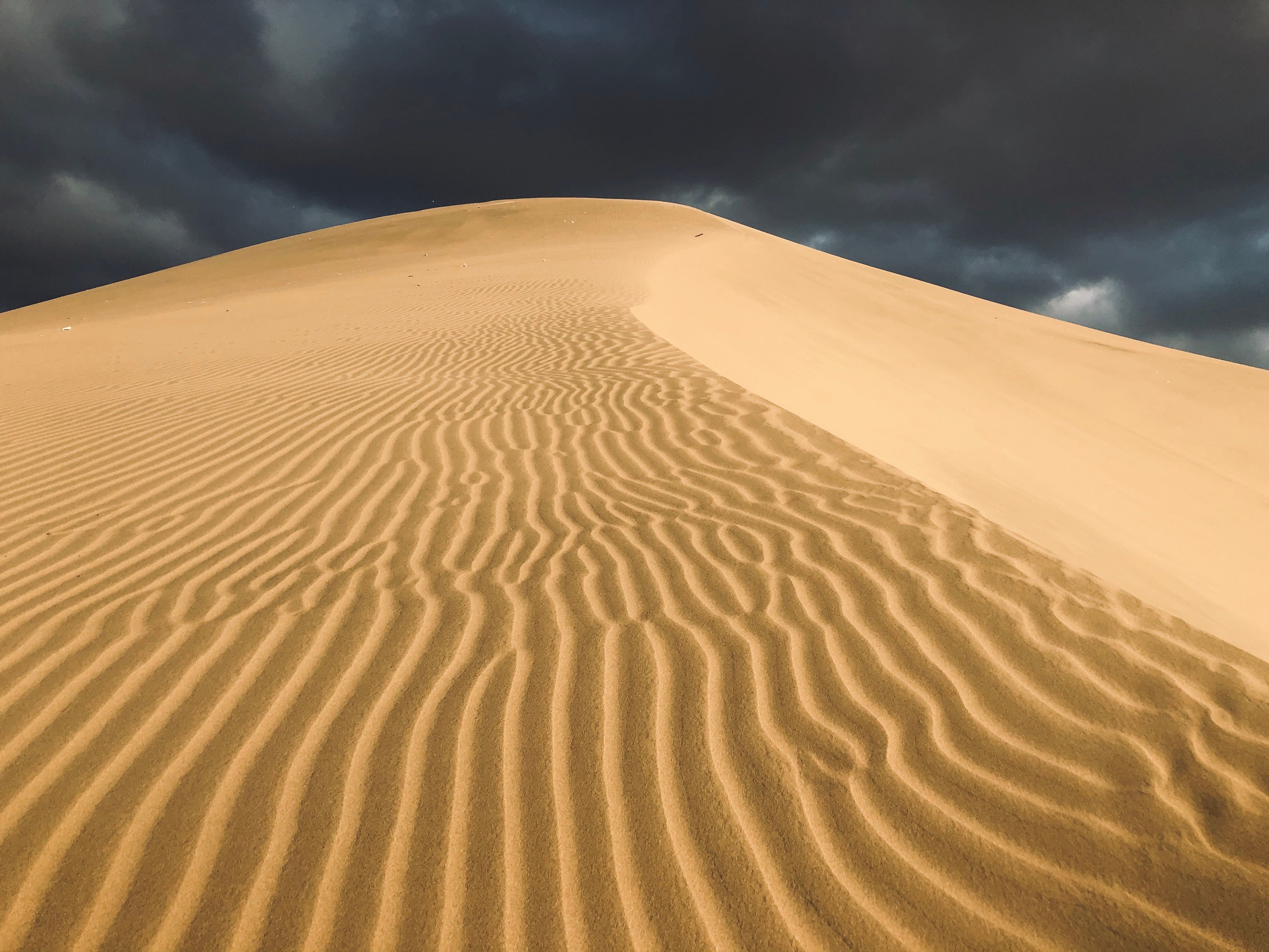 A dune at the sunset.