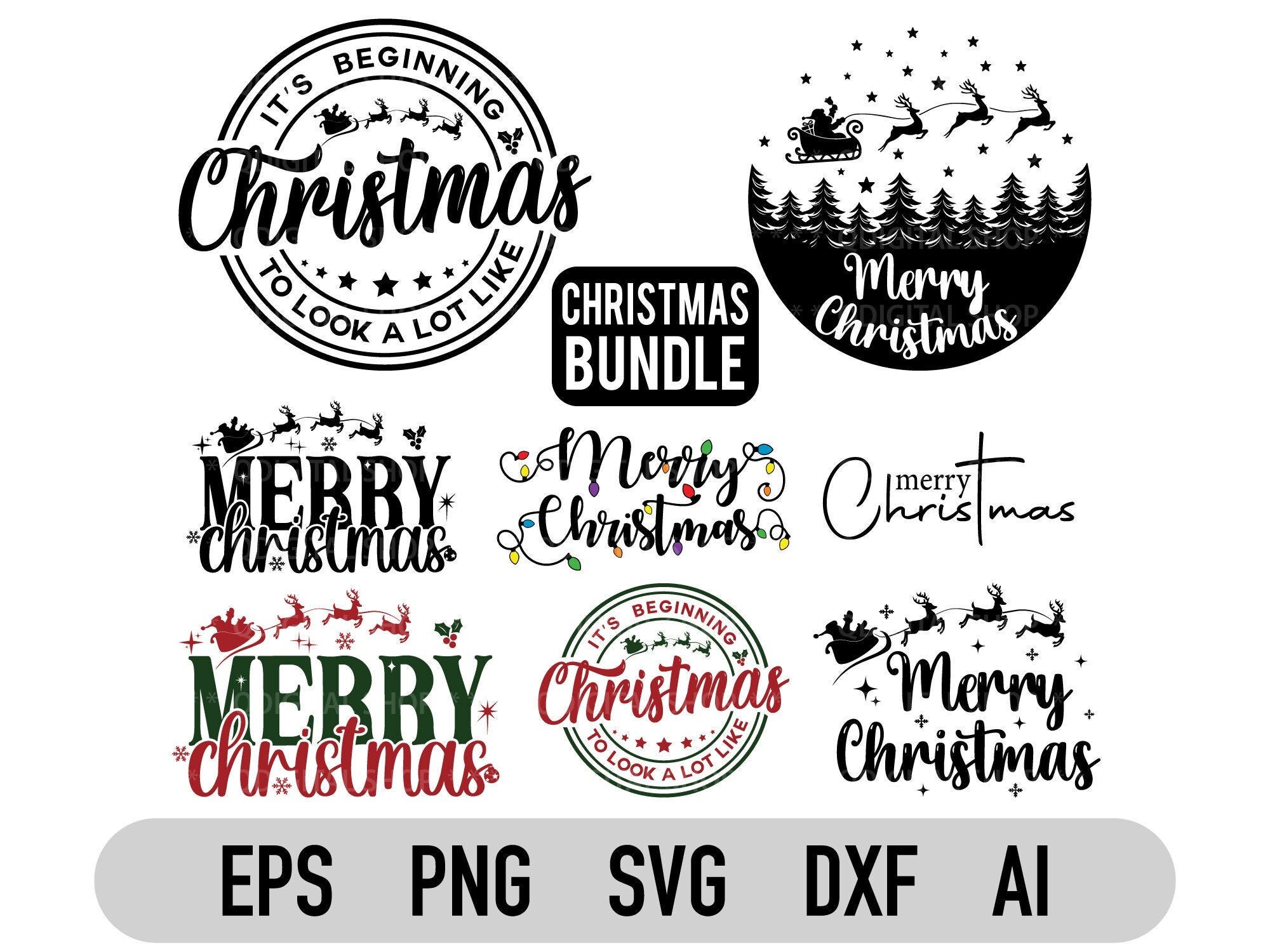 Christmas SVG Bundle, Png, Merry Christmas Svg, Funny Christmas Svg, Cut File, Cricut, Clipart, Commercial Use, Christmas Sayings Quotes