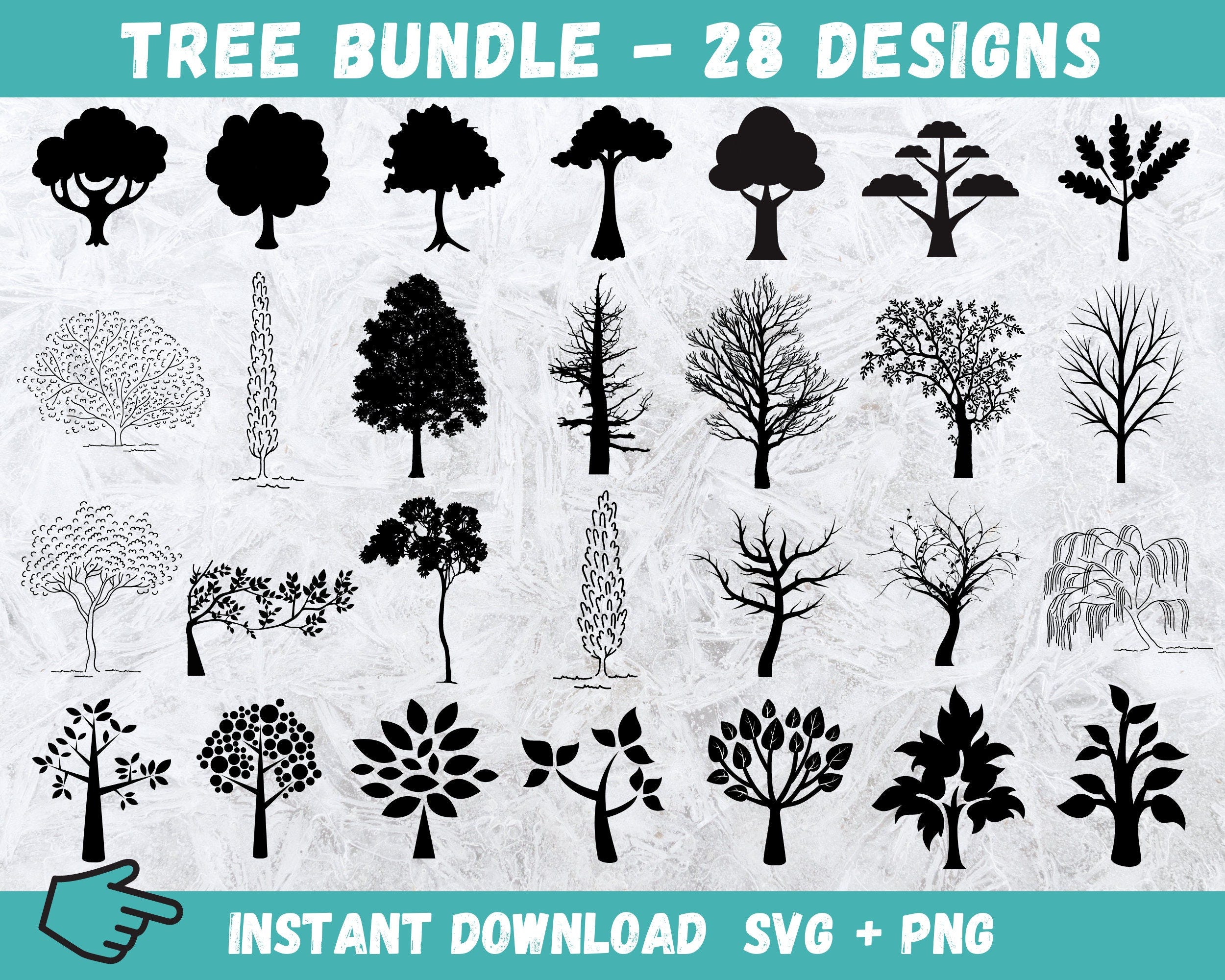 Tree SVG, Forest SVG, Trees svg, Tree Silhouette, SVG Cut Files, Tree Bundle Svg, Tree Clipart, Tree Cut File, Tree Vector, Instant Download