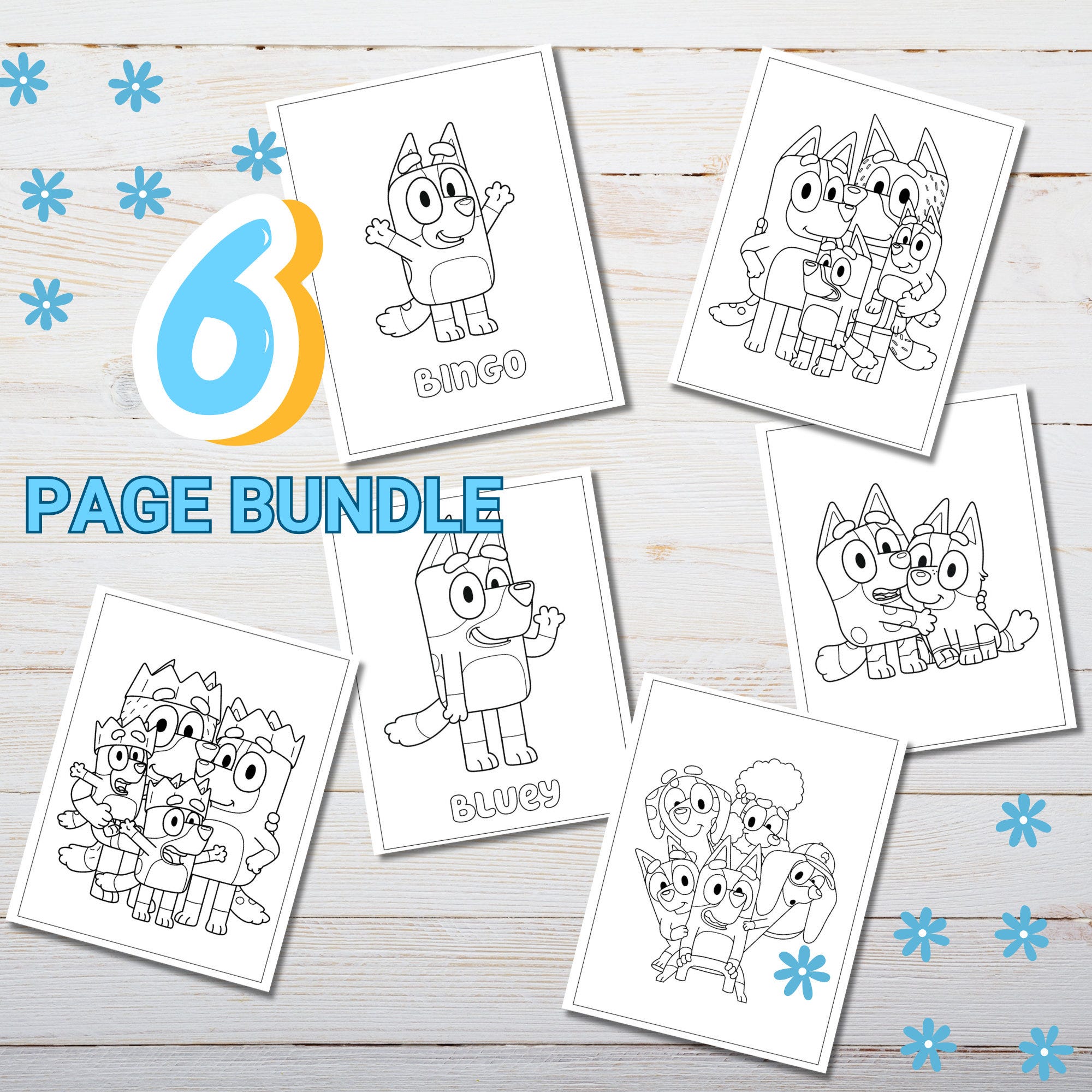 Bluey Bingo Coloring Pages Printable