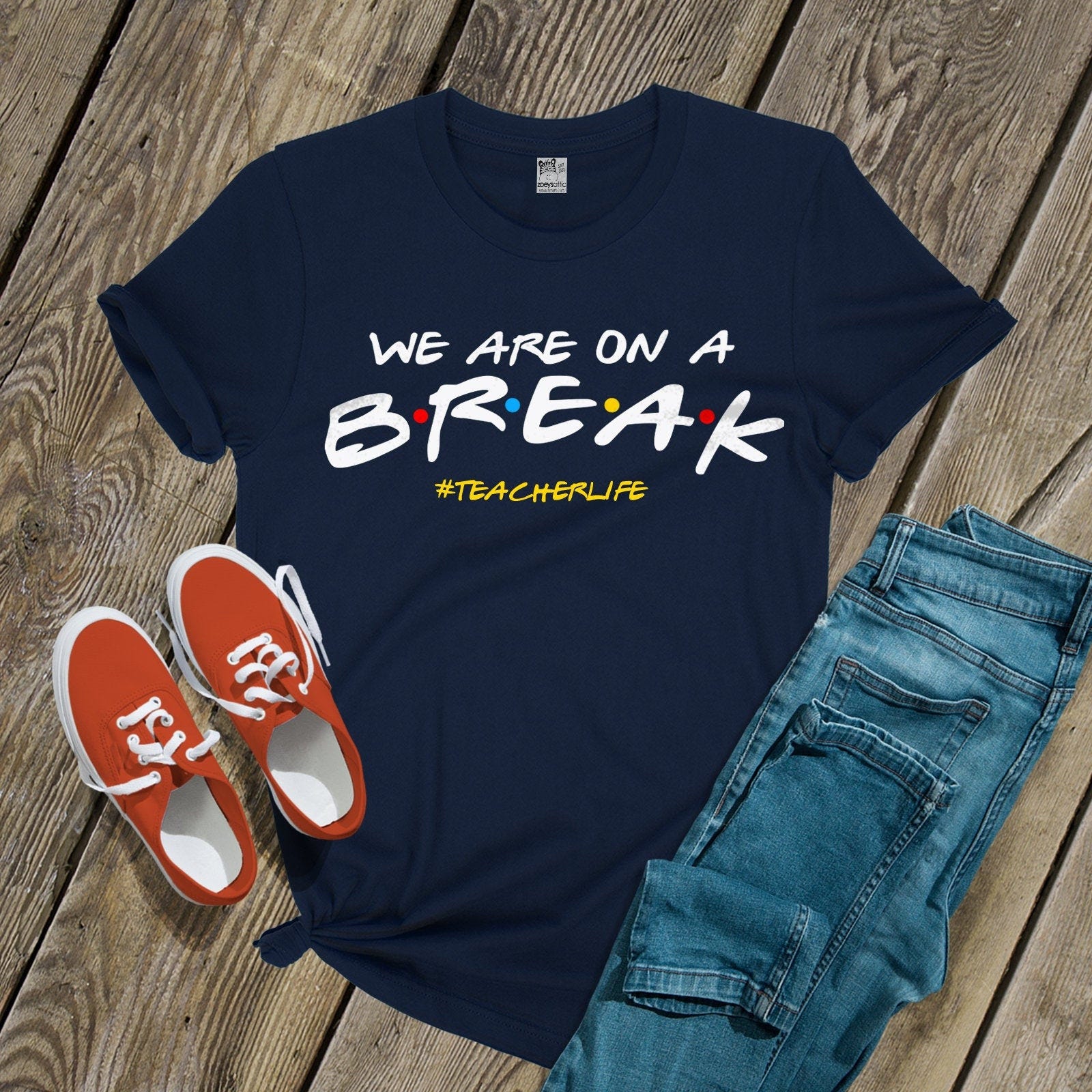 Teacher shirt | we are on a break dark tshirt | summer vacation shirt for teachers | end of school year dark shirt MSCLV-005