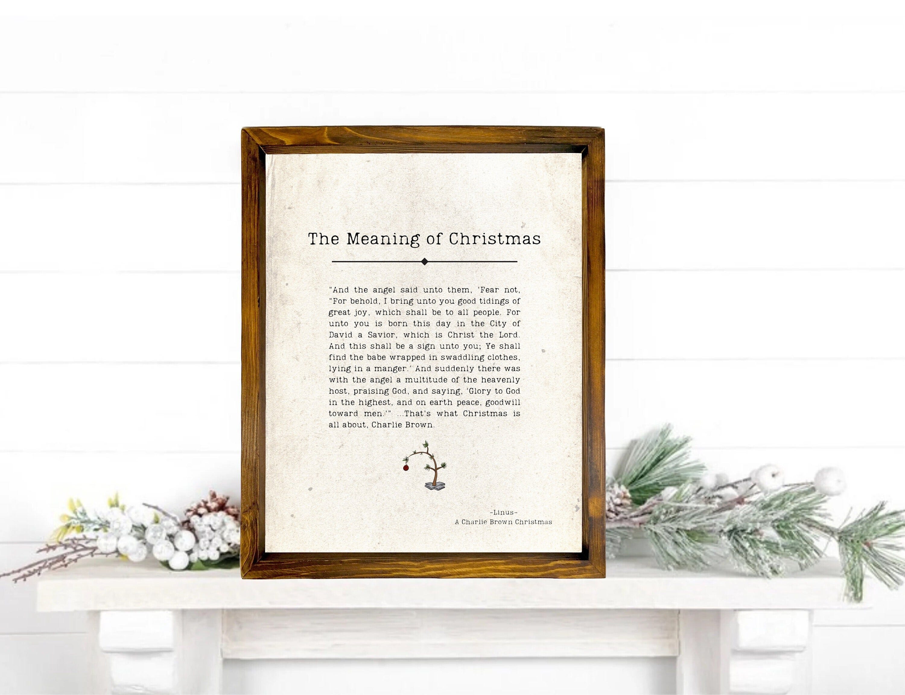 Christmas Decor Charlie Brown Quote, Christmas, Thats What Christmas is all About,
