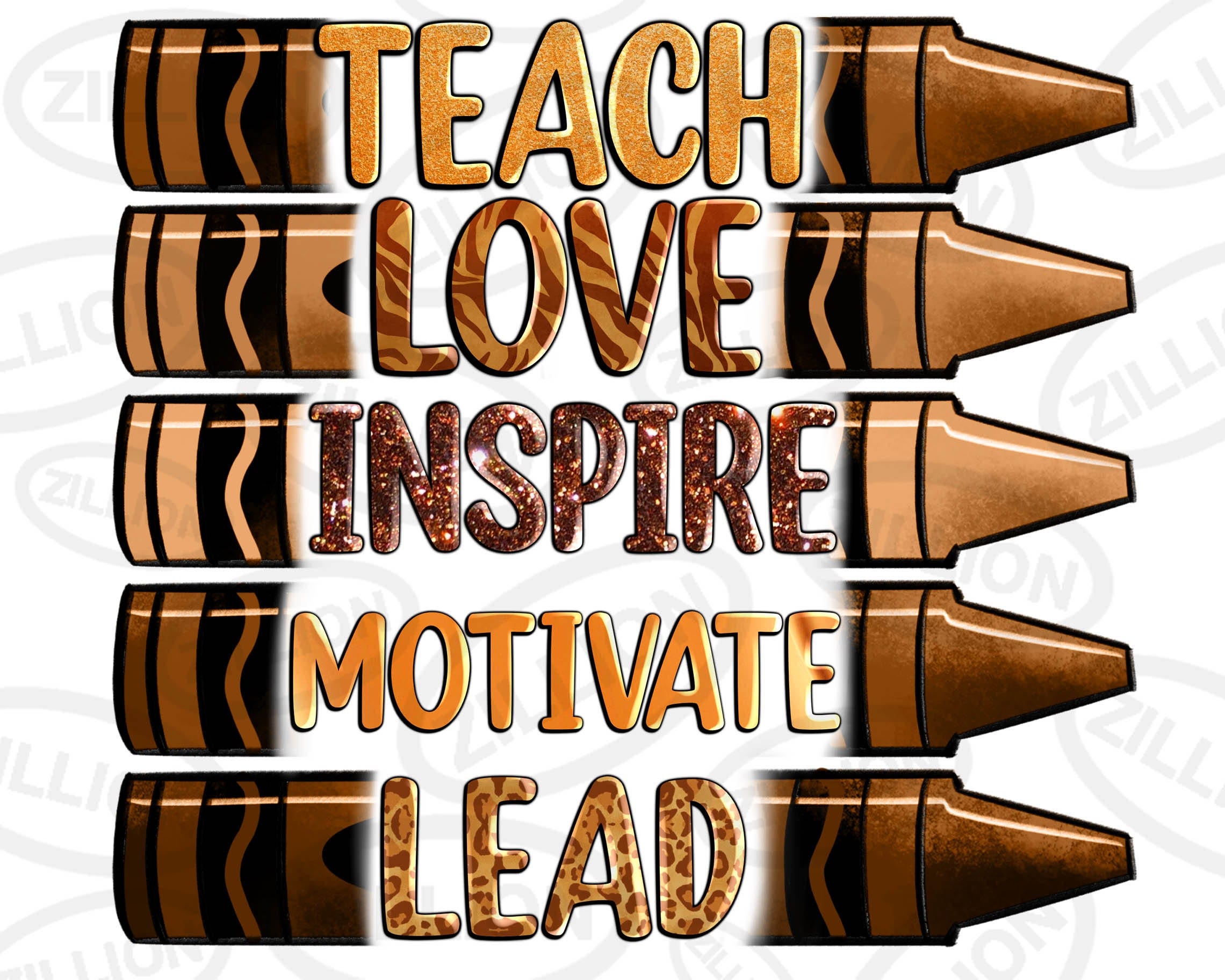Teach love inspire motivate lead png, Teacher