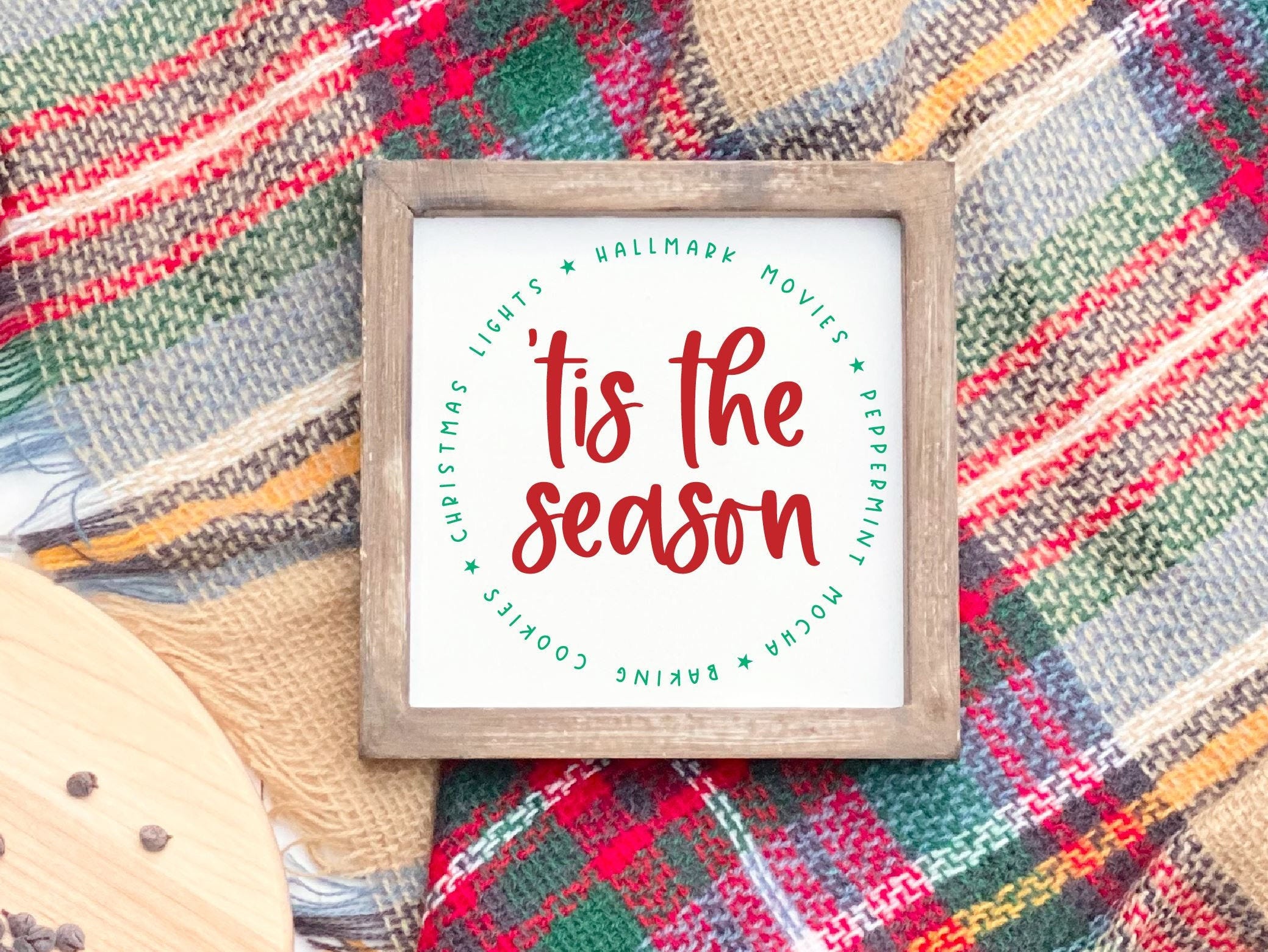 Tis the Season SVG Cut File | Farmhouse Christmas SVG | Winter Quote SVG | Christmas Sayings Svg | Merry Christmas Svg | Happy Holidays Svg