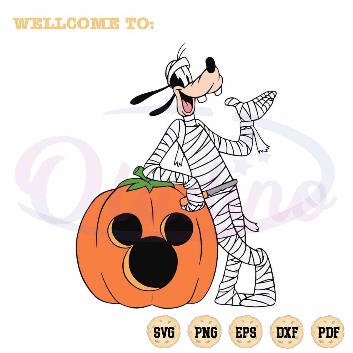 Pluto Mummy Pumpkin Halloween SVG Graphic Designs Files