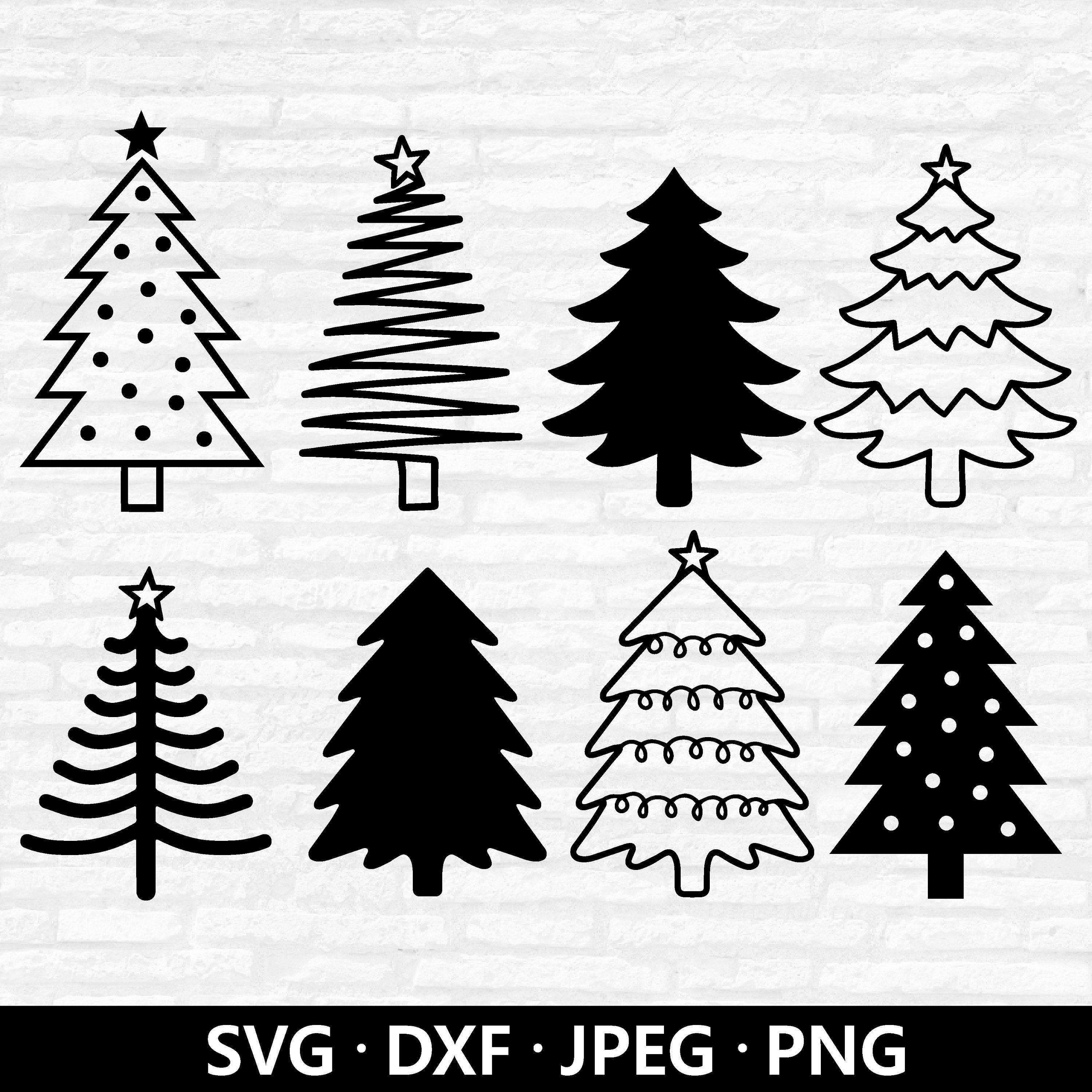 Christmas Tree Svg, Winter tree Clipart, Christmas Svg, , Christmas tree PNG, X mas Trees cut files for Cricut Silhouette Digital Download