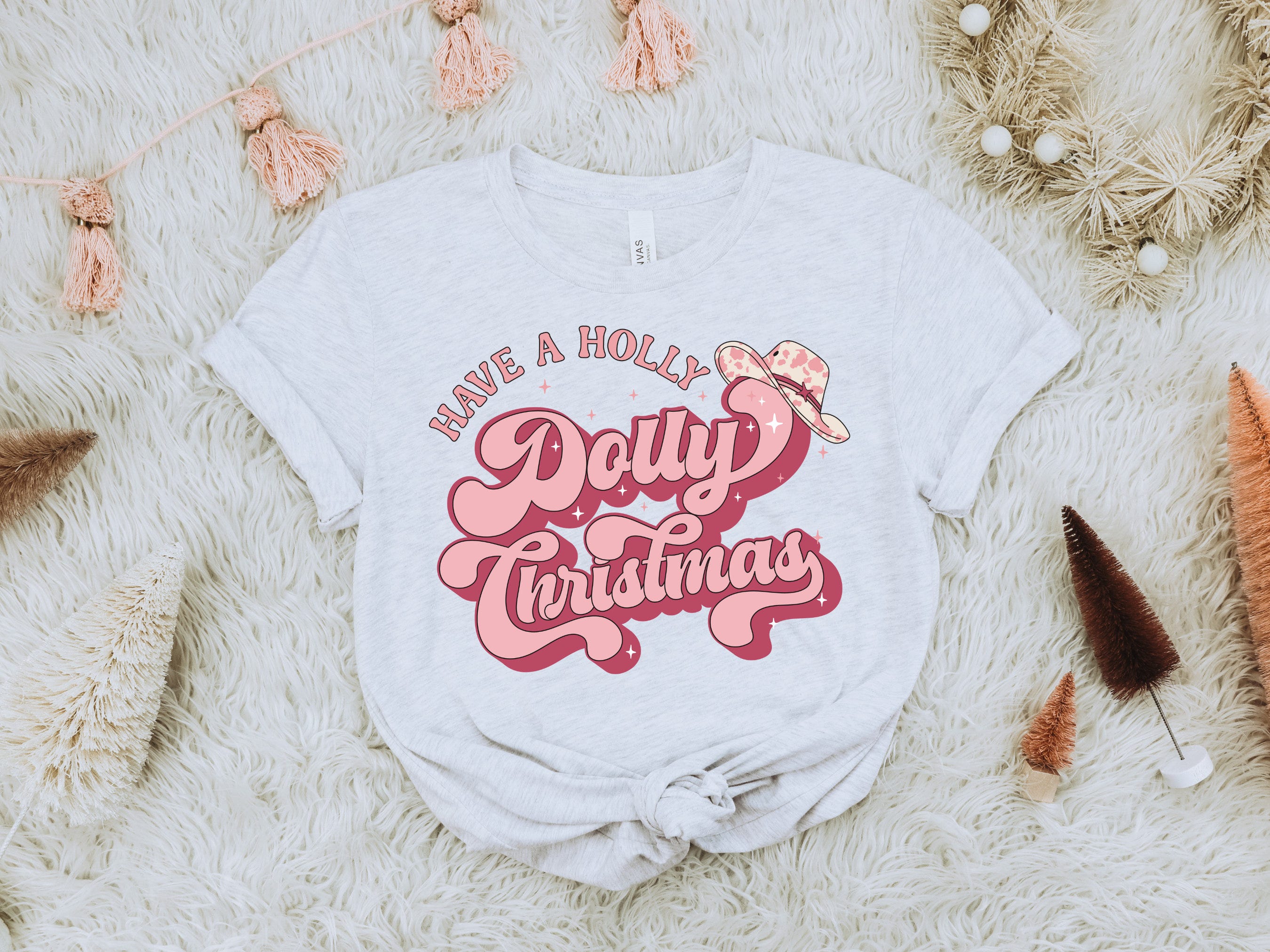 Holly Dolly Christmas Shirt, Retro Country Christmas Tee, Dolly Holiday, Country Christmas Shirt