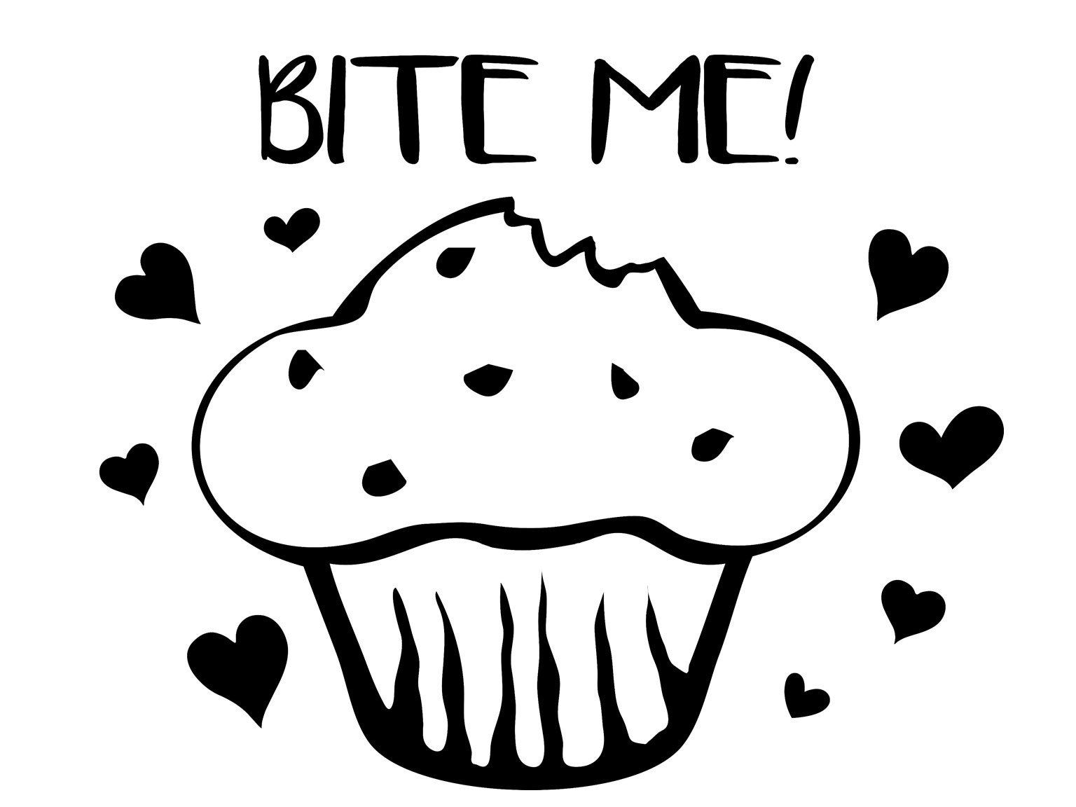 Muffin SVG PNG PDF clipart. Muffin cut file. Muffin design. Best Muffin , Bite me, t shirt design. Muffin Png for sublimation.