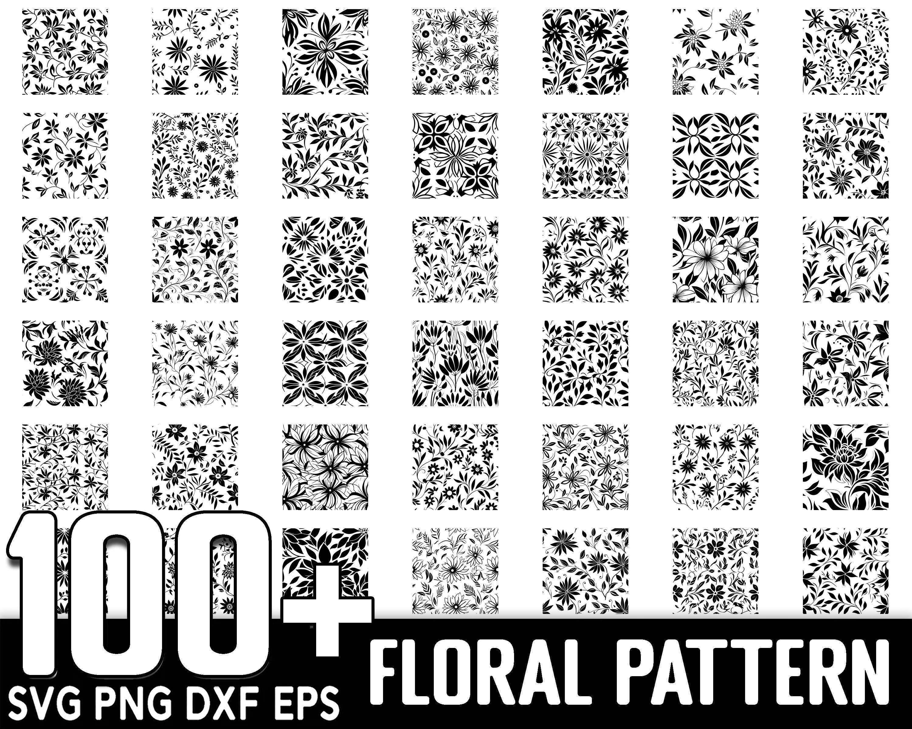 100+ Flower Seamless Pattern SVG Bundle, Instant Digital Download, PNG, SVG Cut Files