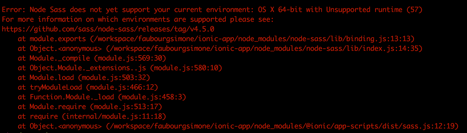 Image result for node sass errors