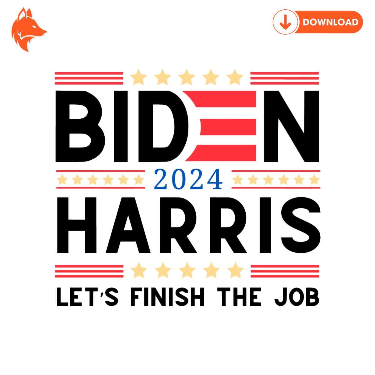 Free Biden Harris Lets Finish The Job 2024 SVG