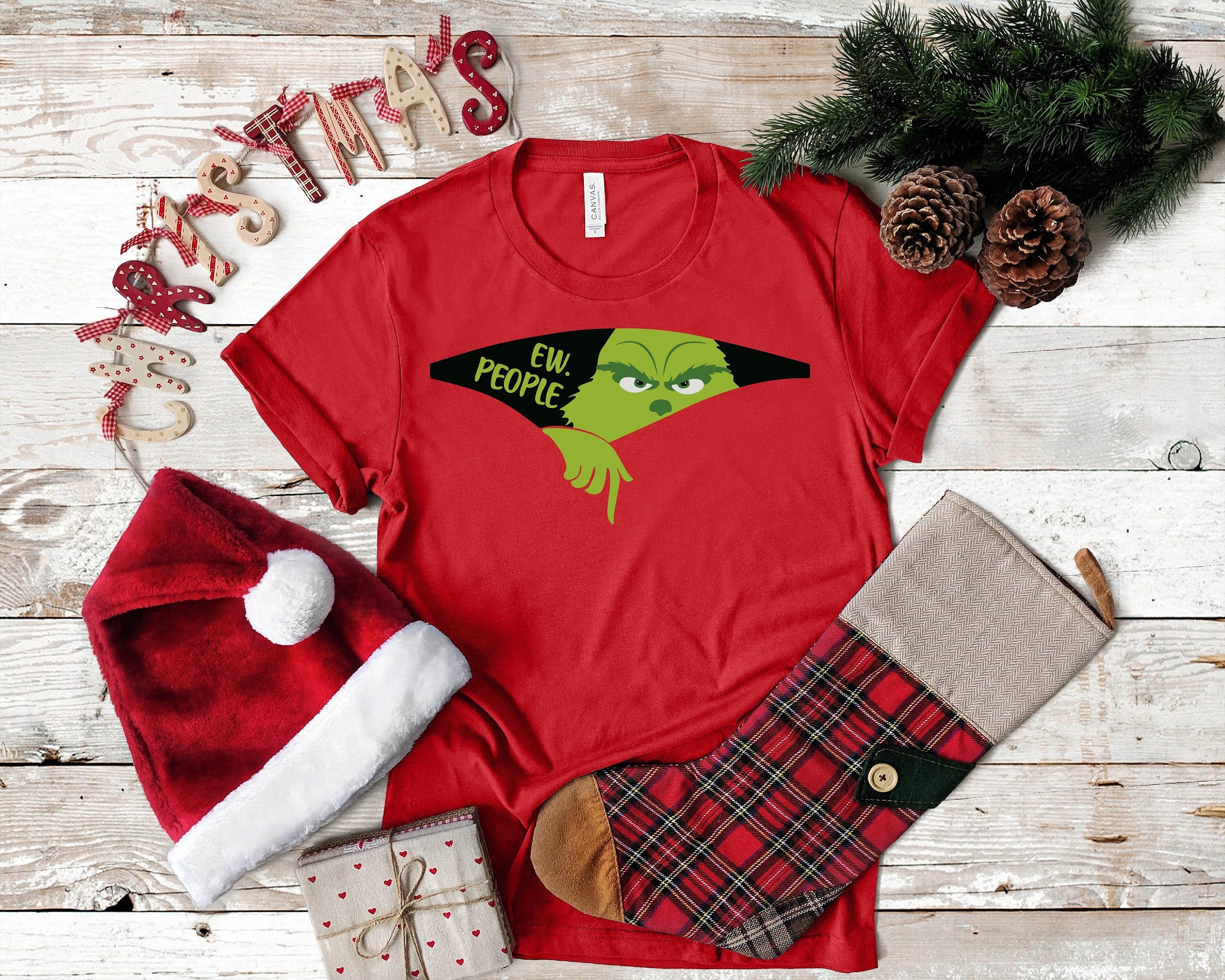 Ew People Shirt, Grinch Smiling Face Shirt, Christmas Shirt Gift For Family Xmas, Christmas Grinch Shirt, Grinch Shirt, Husband Grinch