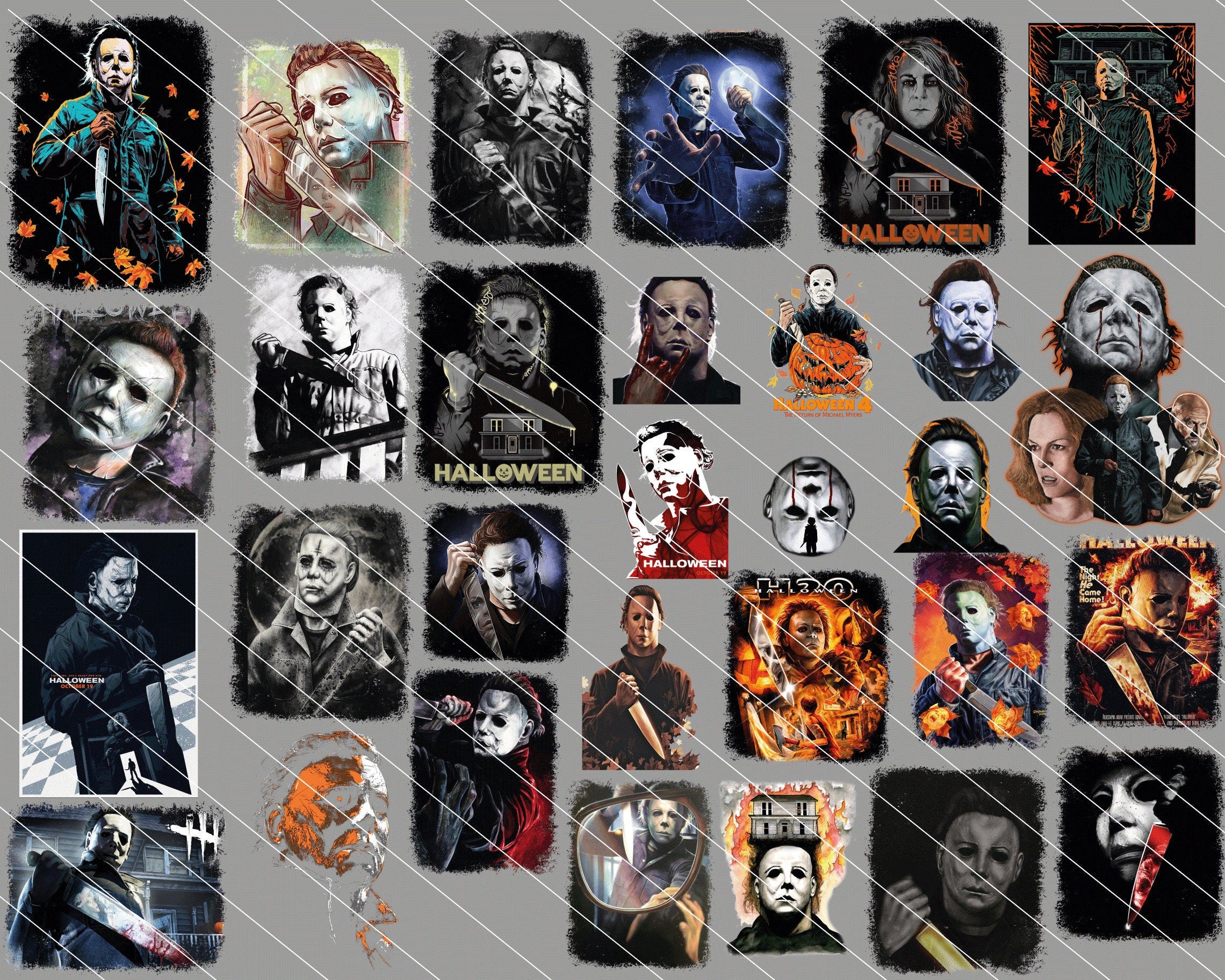 Michael Myers Bundle Png, Halloween png, Just The Tip Png, Hand Drawn Halloween png, Sublimation design, Horror Character PNG