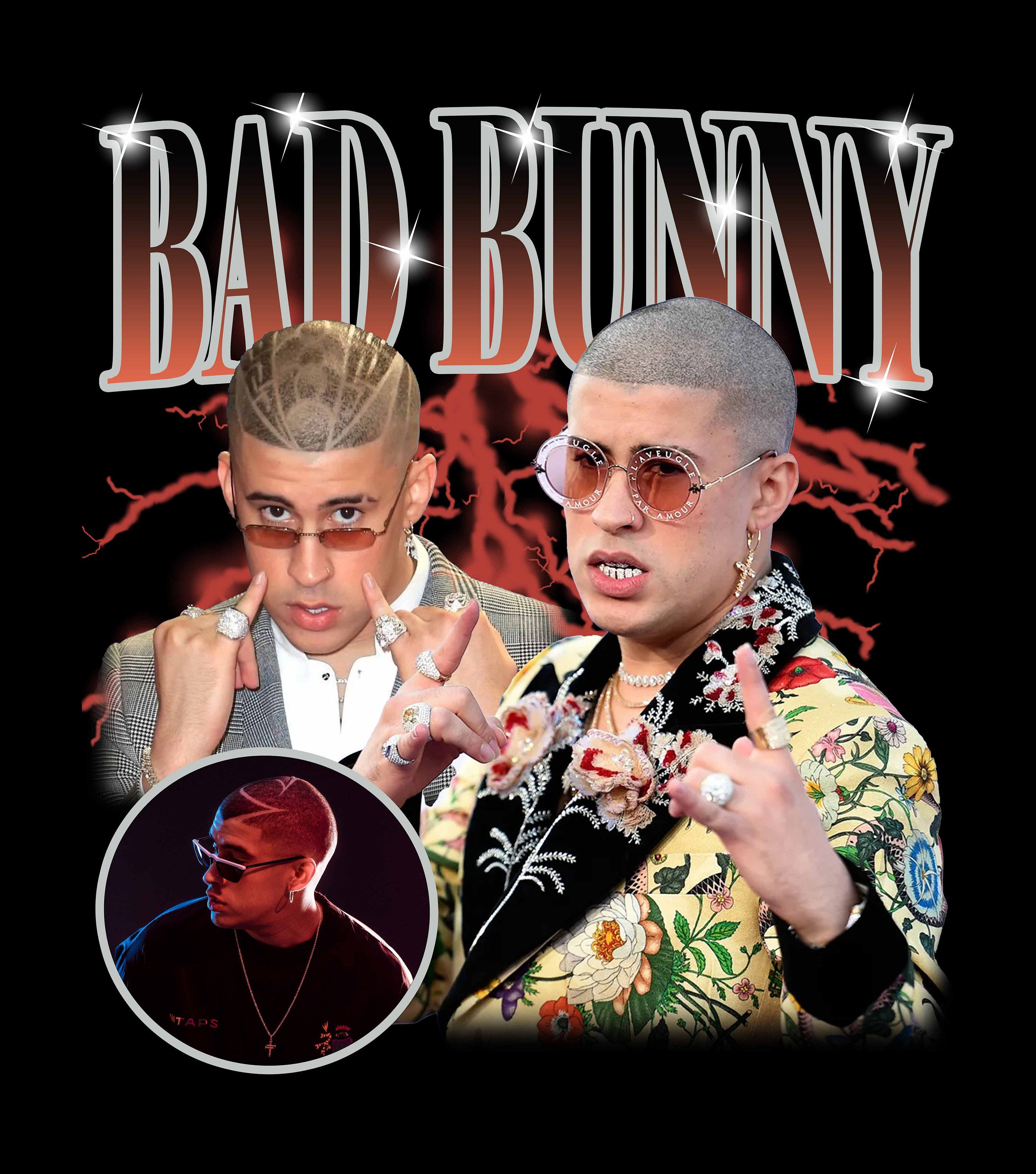 Bad Bunny | T-Shirt PNG | Bootleg T-Shirt PNG | Printable Bootleg T-Shirt Design | Benito | Hip-Hop | Instant Download and Ready To Print