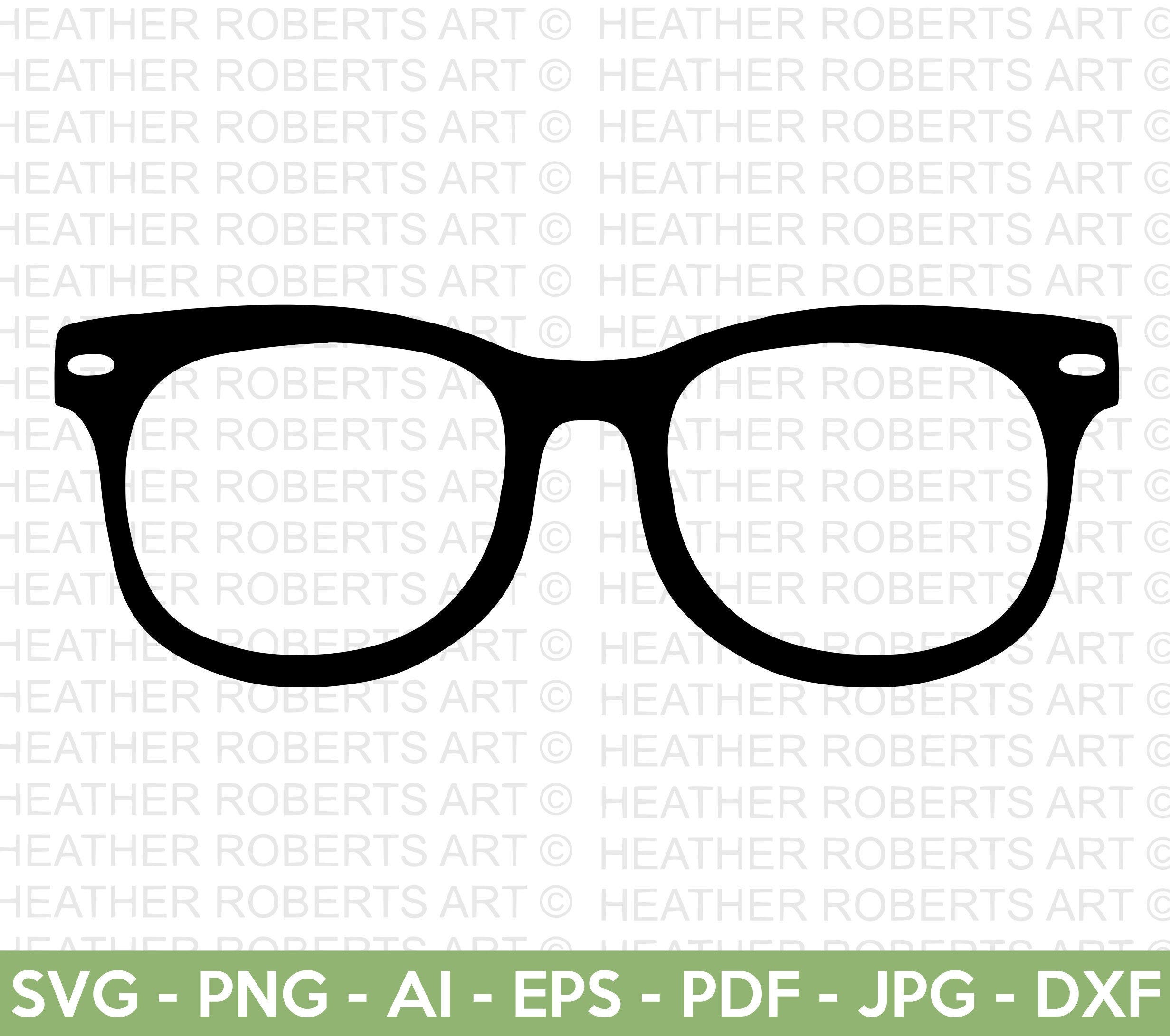 Glasses Svg, Eyeglasses Svg, Glasses Silhouette, Spectacles SVG, Eyeglass Frame svg, Glasses Clipart, Cricut Cut File, Silhouette
